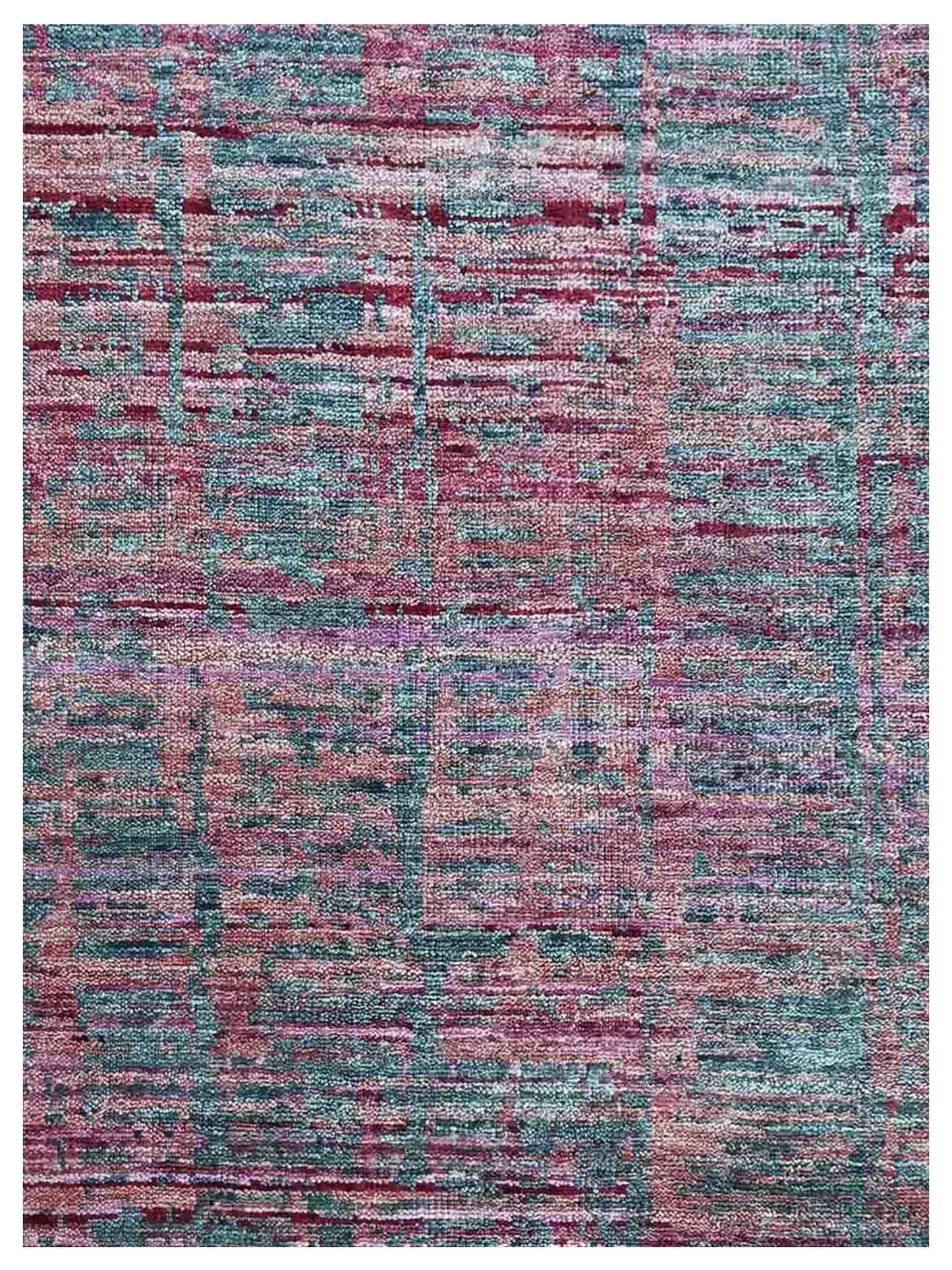 Artisan Essence  Pink Charcoal Contemporary Knotted Rug