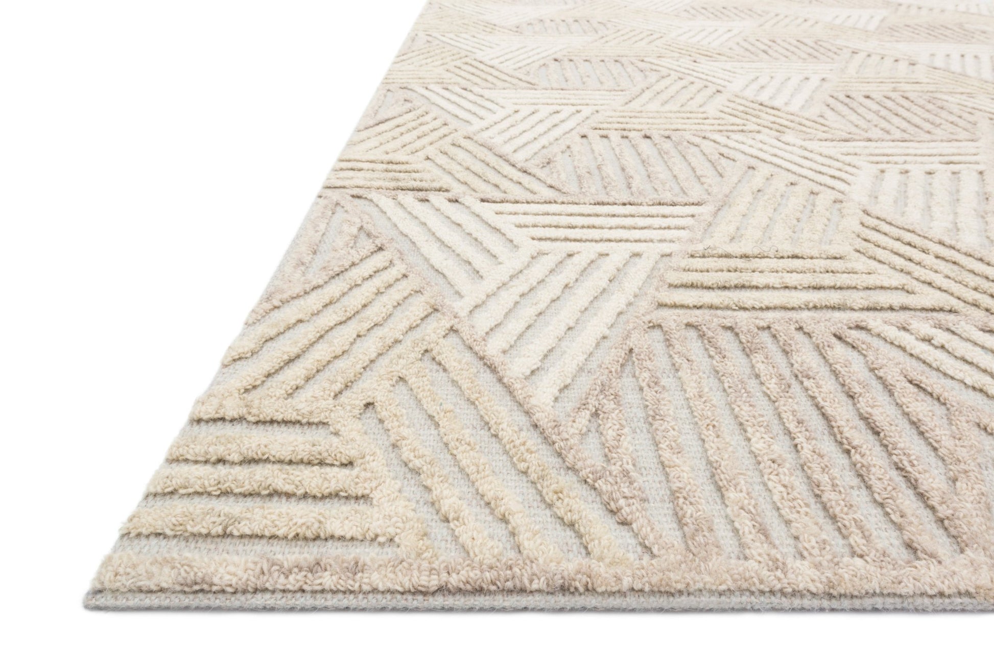 Loloi EHREN EHR - 04 Oatmeal Ivory Contemporary Hand Tufted Rug - Rugs - Loloi - Atlanta Designer Rugs