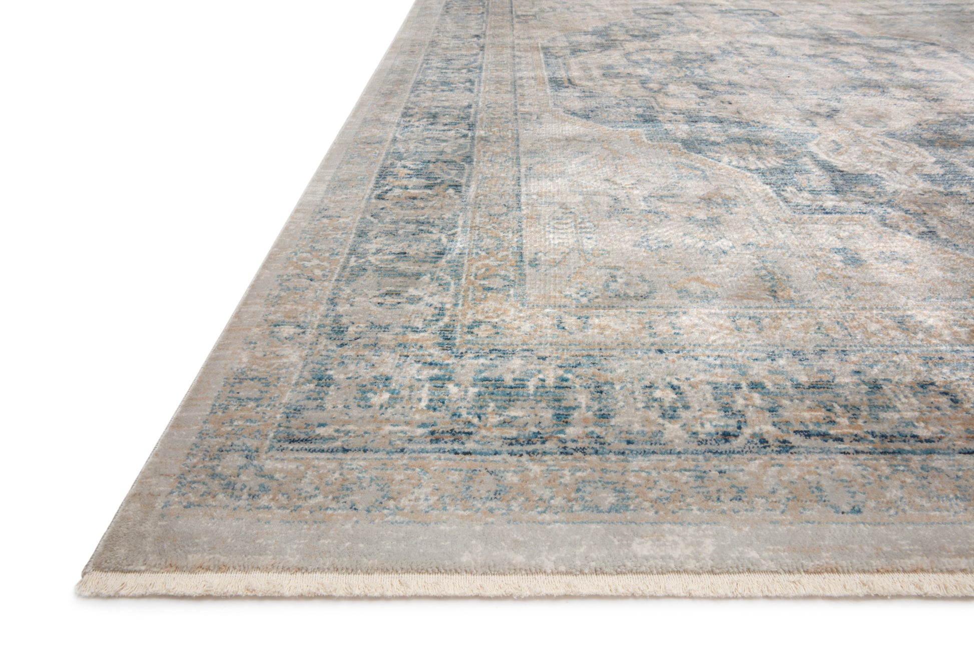 Magnolia Home Elise ELI-01 Neutral Blue Traditional Power Loomed Rug