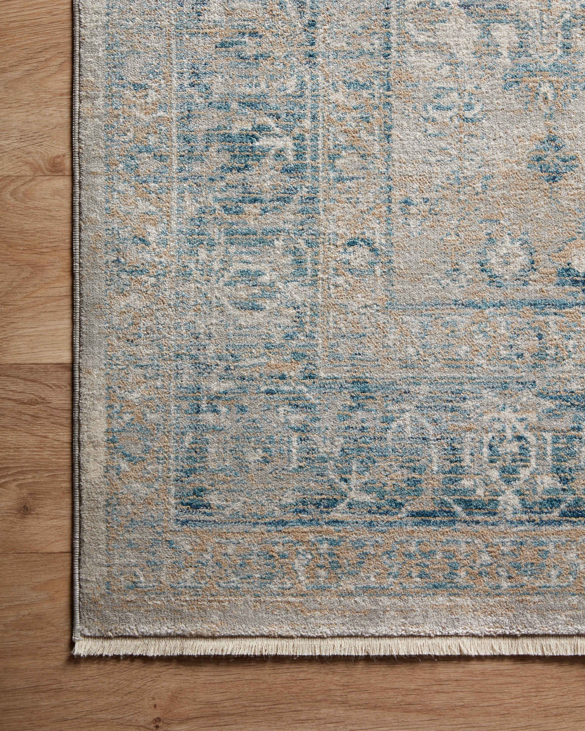 Magnolia Home Elise ELI-01 Neutral Blue Traditional Power Loomed Rug