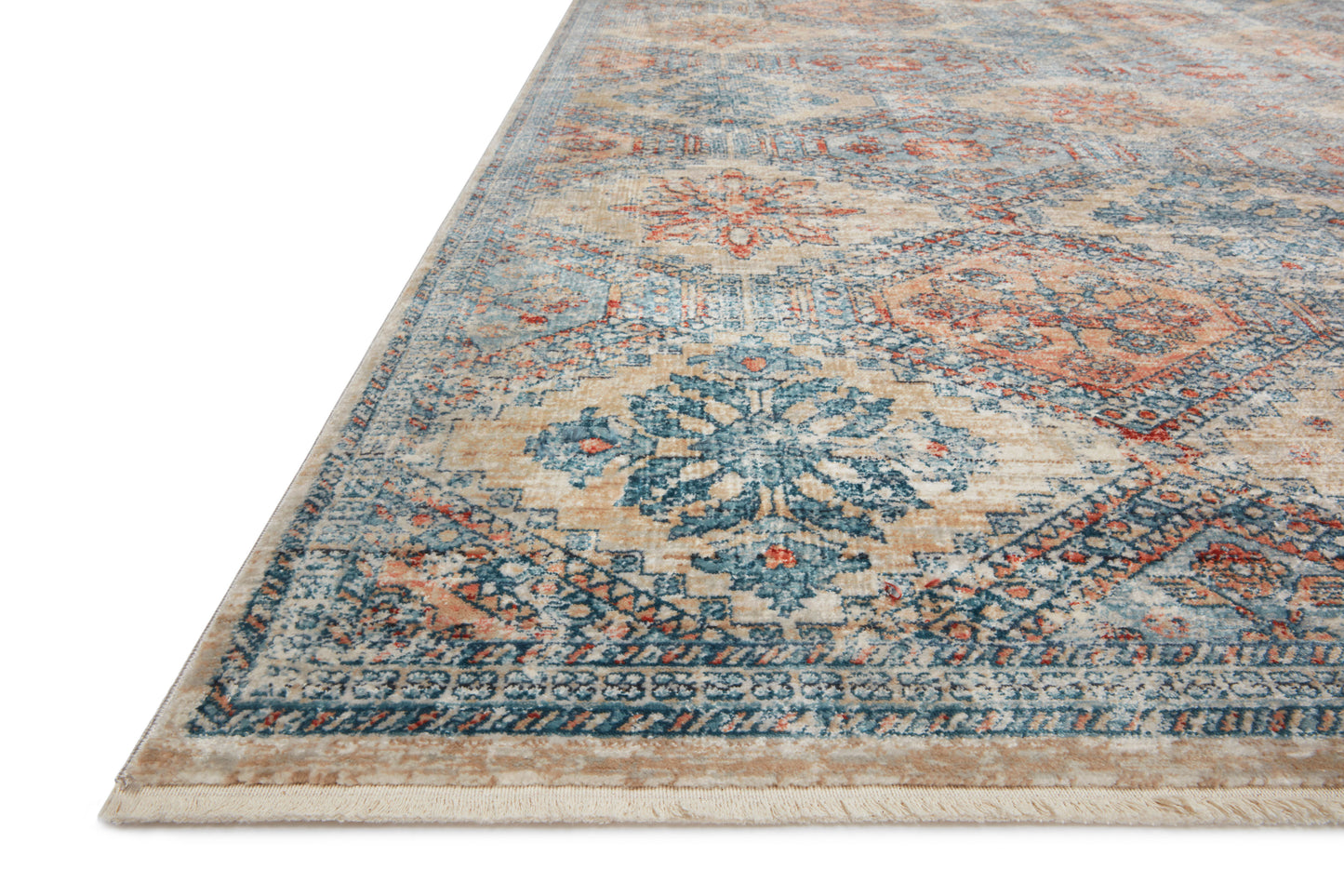 Magnolia Home Elise ELI-02 Multi Blue Traditional Power Loomed Rug