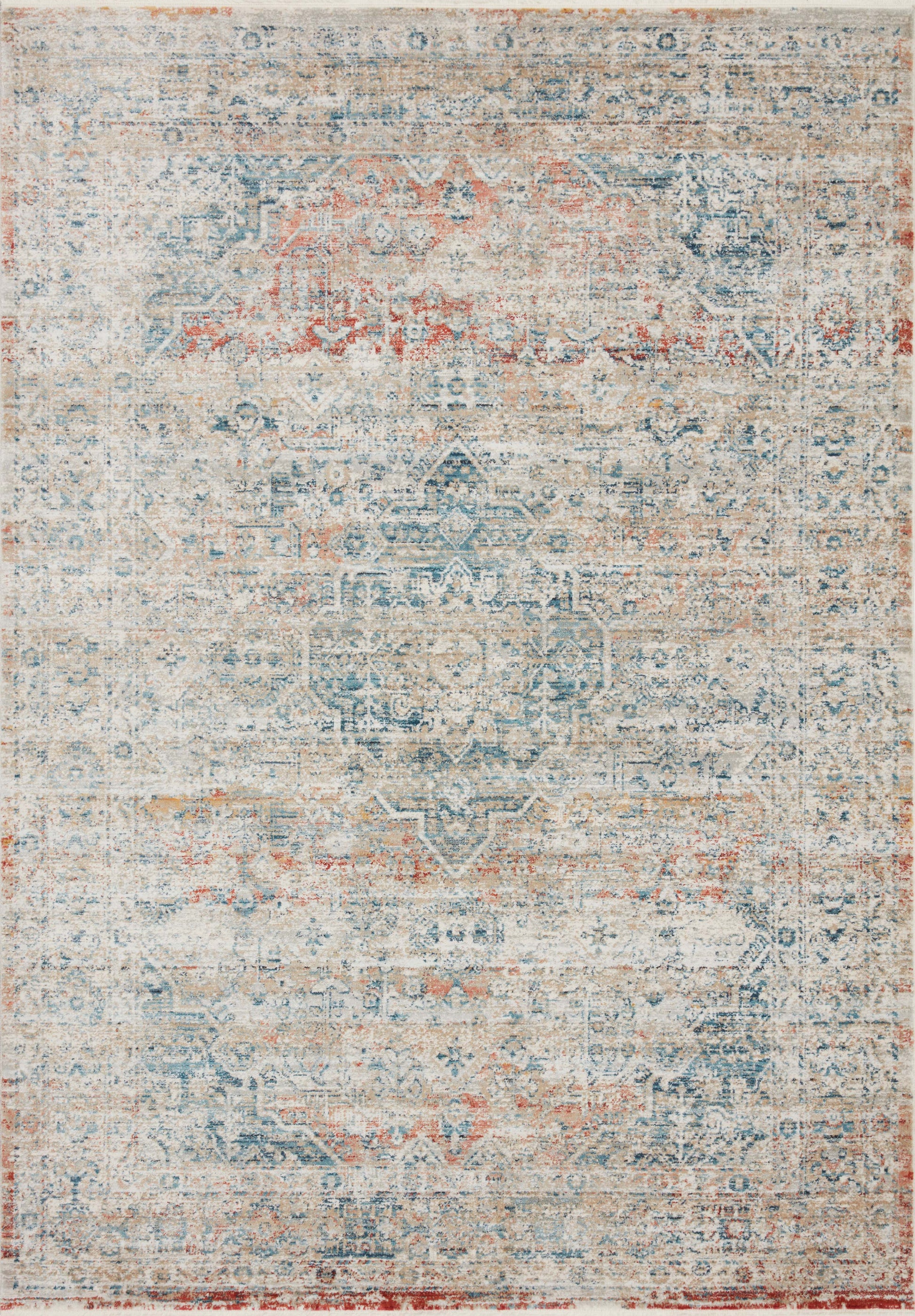 Magnolia Home Elise ELI-03 Neutral Multi Traditional Power Loomed Rug