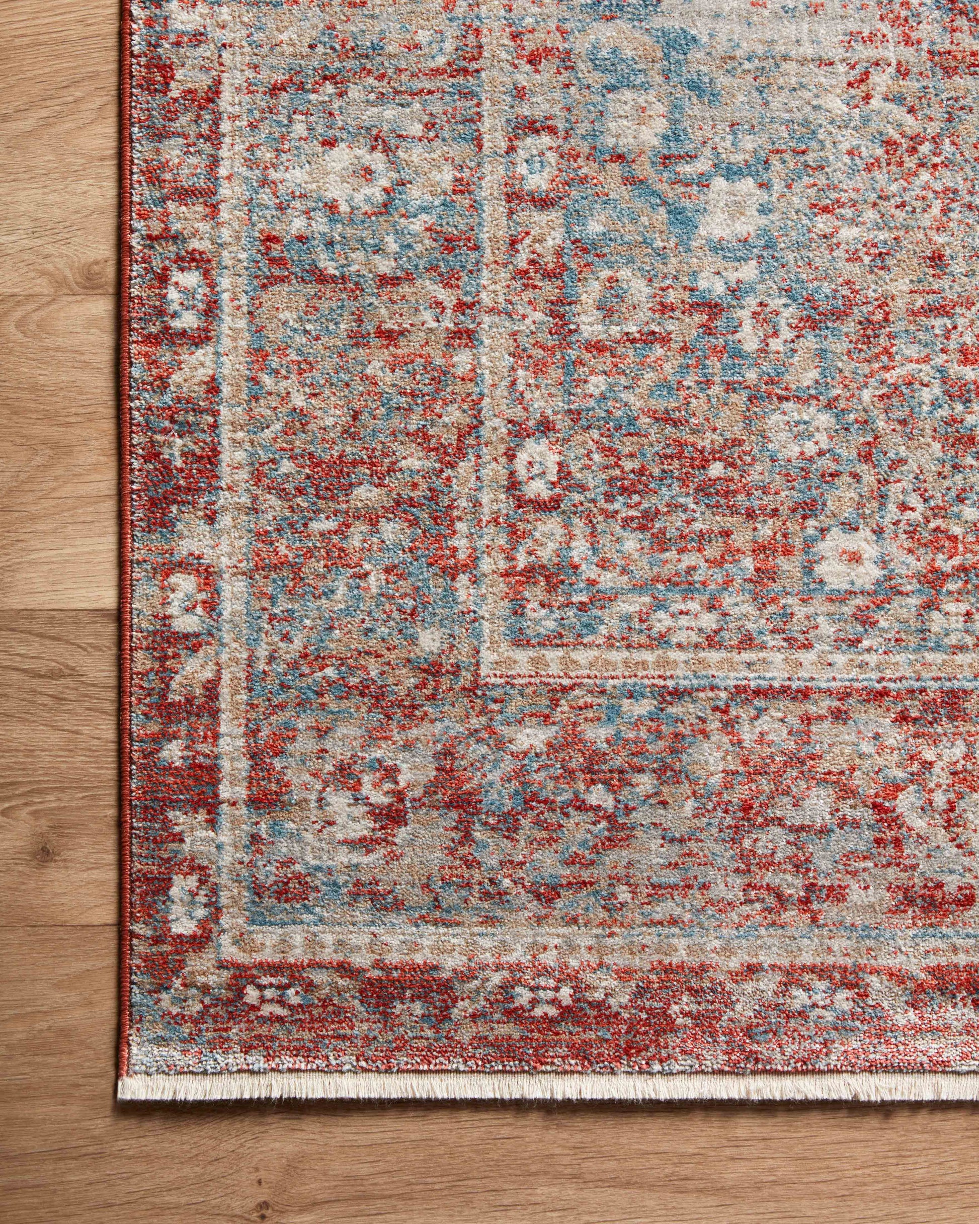 Magnolia Home Elise ELI-04 Sky Red Traditional Power Loomed Rug