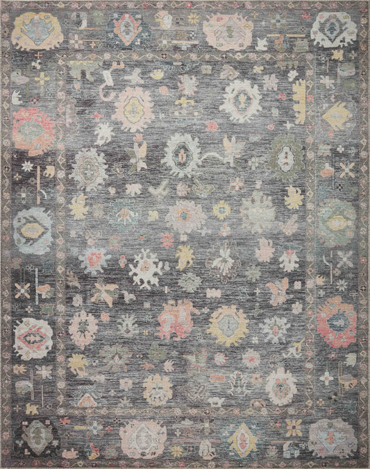 Loloi II Elysium ELY - 03 Charcoal Multi Traditional Power Loomed Rug - Rugs - Loloi II - Atlanta Designer Rugs