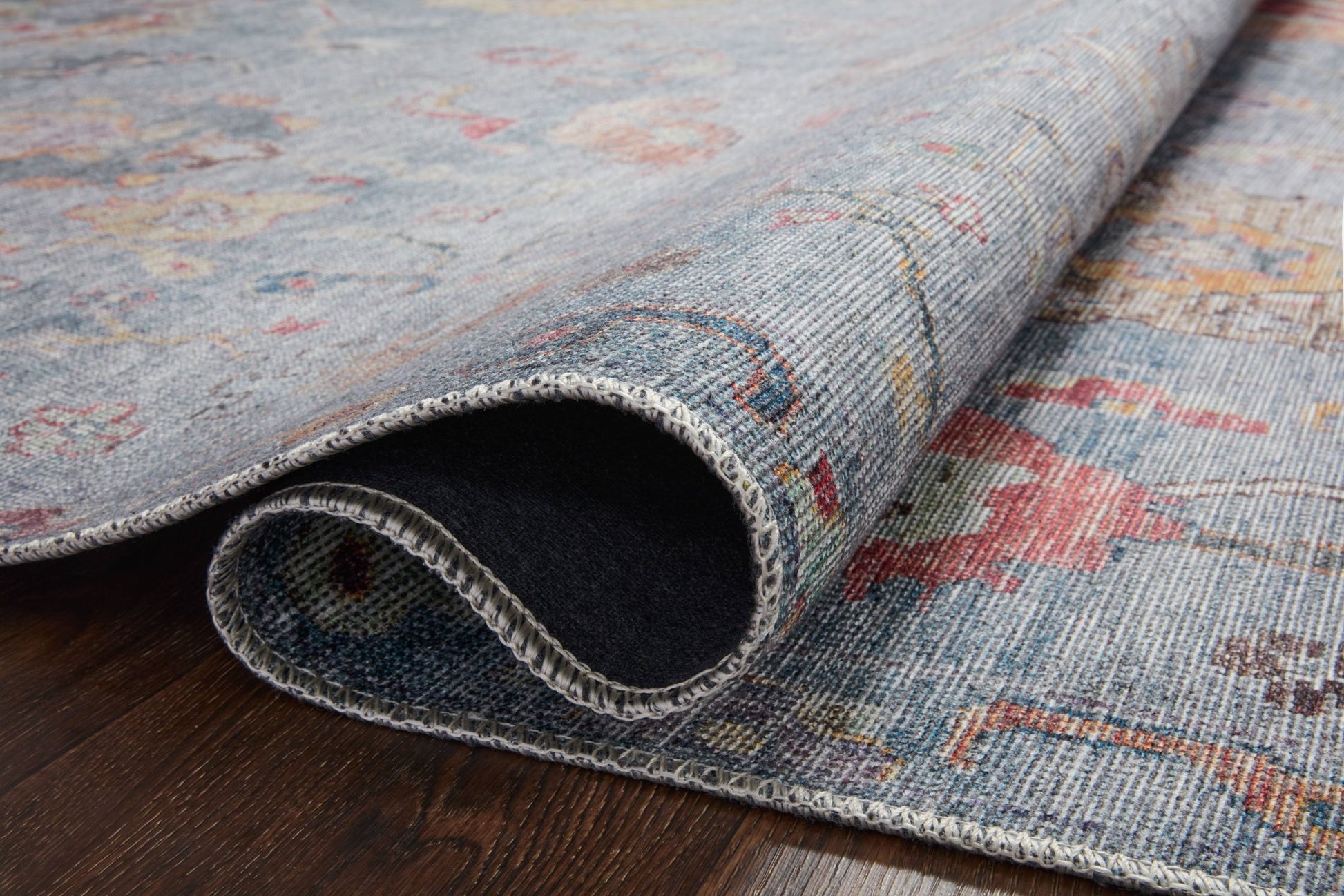 Loloi II Elysium ELY - 04 Denim Multi Traditional Power Loomed Rug - Rugs - Loloi II - Atlanta Designer Rugs