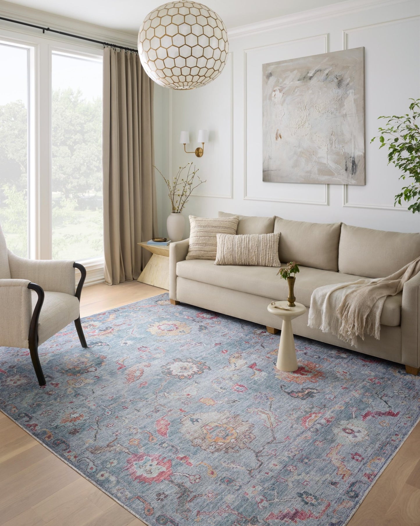 Loloi II Elysium ELY - 04 Denim Multi Traditional Power Loomed Rug - Rugs - Loloi II - Atlanta Designer Rugs