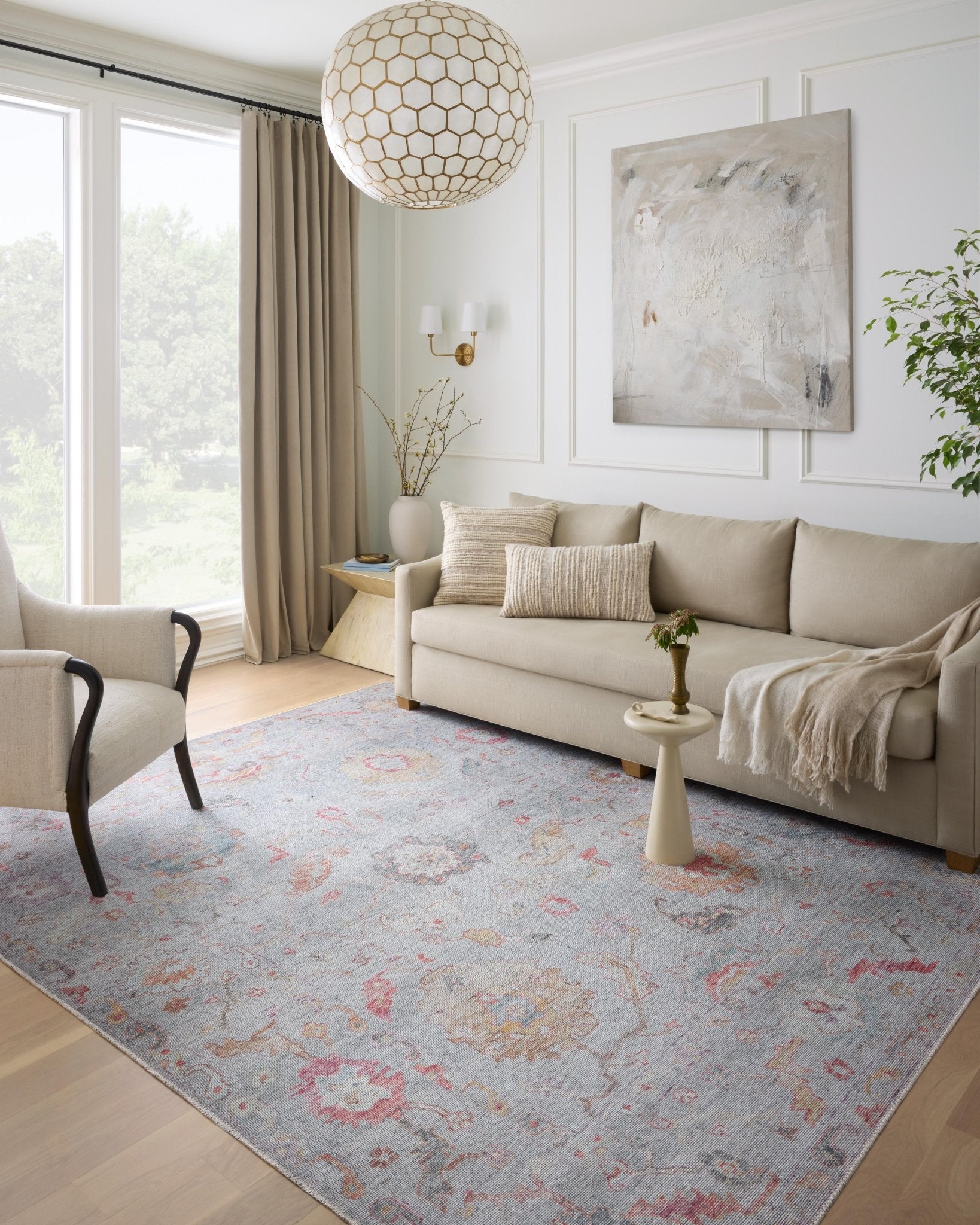 Loloi II Elysium ELY - 04 Silver Multi Traditional Power Loomed Rug - Rugs - Loloi II - Atlanta Designer Rugs