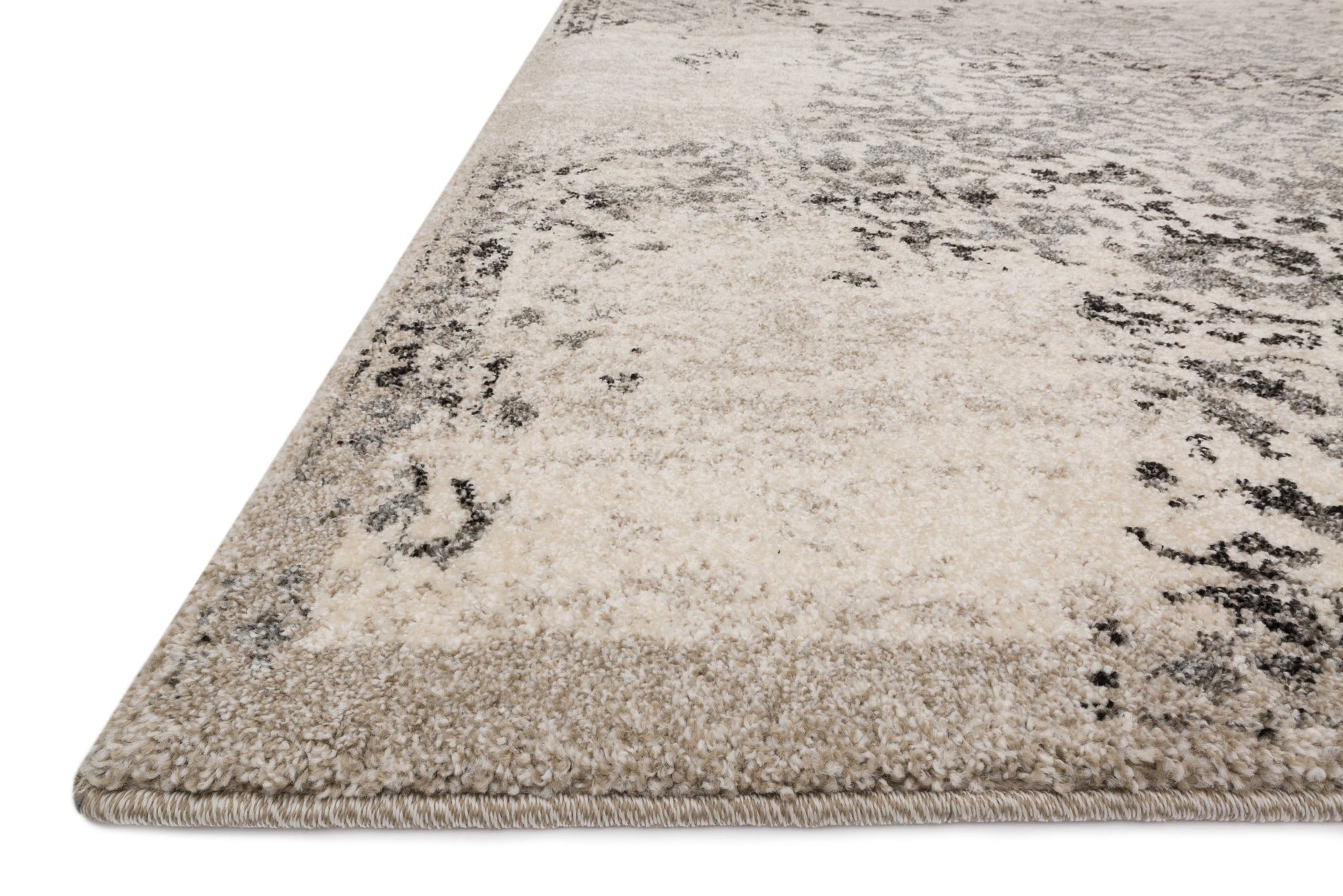 Loloi Emory EB - 01 Ivory Charcoal Transitional Powre Loomed Rug - Rugs - Loloi - Atlanta Designer Rugs