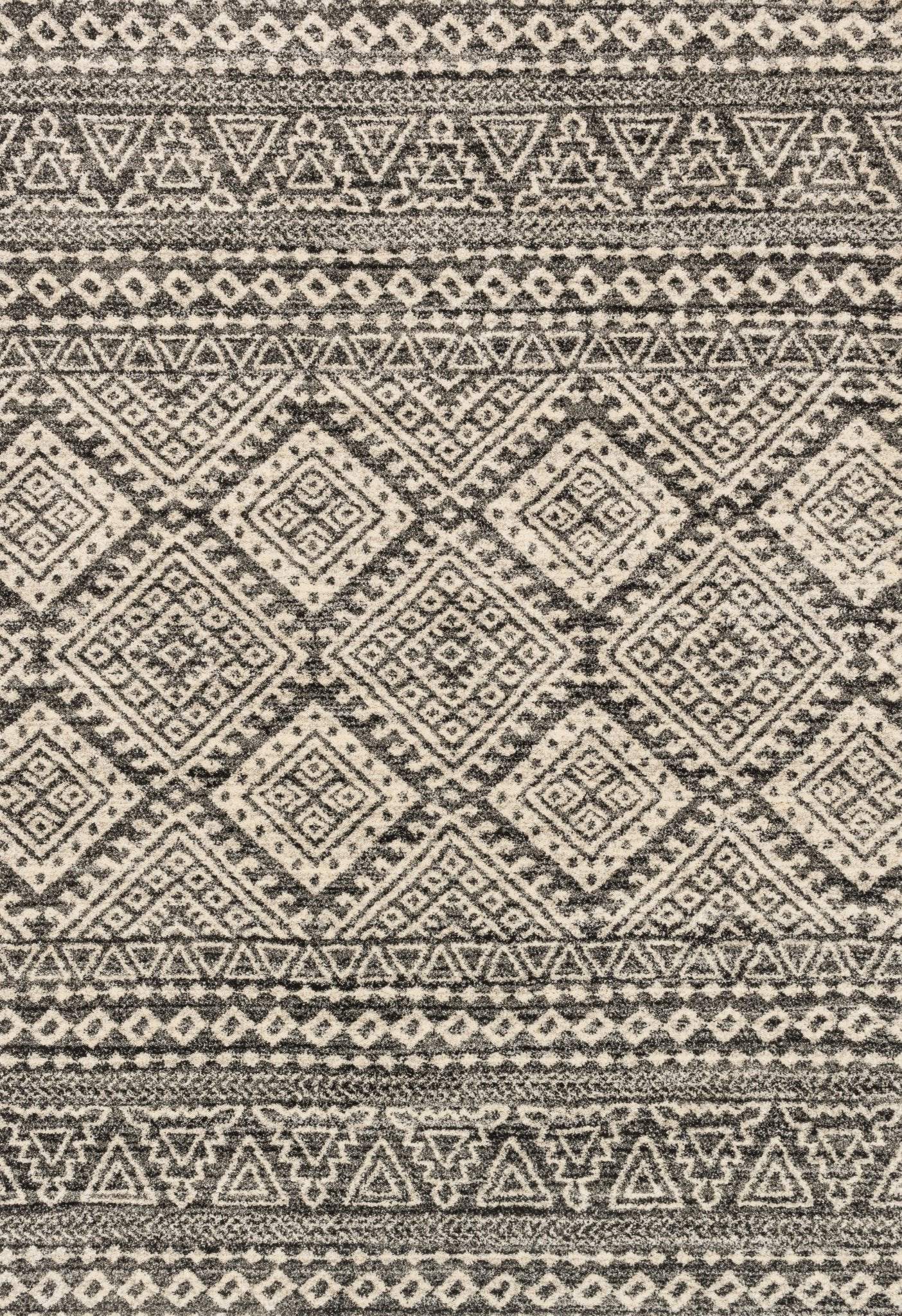 Loloi Emory EB - 08 Graphite Ivory Transitional Powre Loomed Rug - Rugs - Loloi - Atlanta Designer Rugs