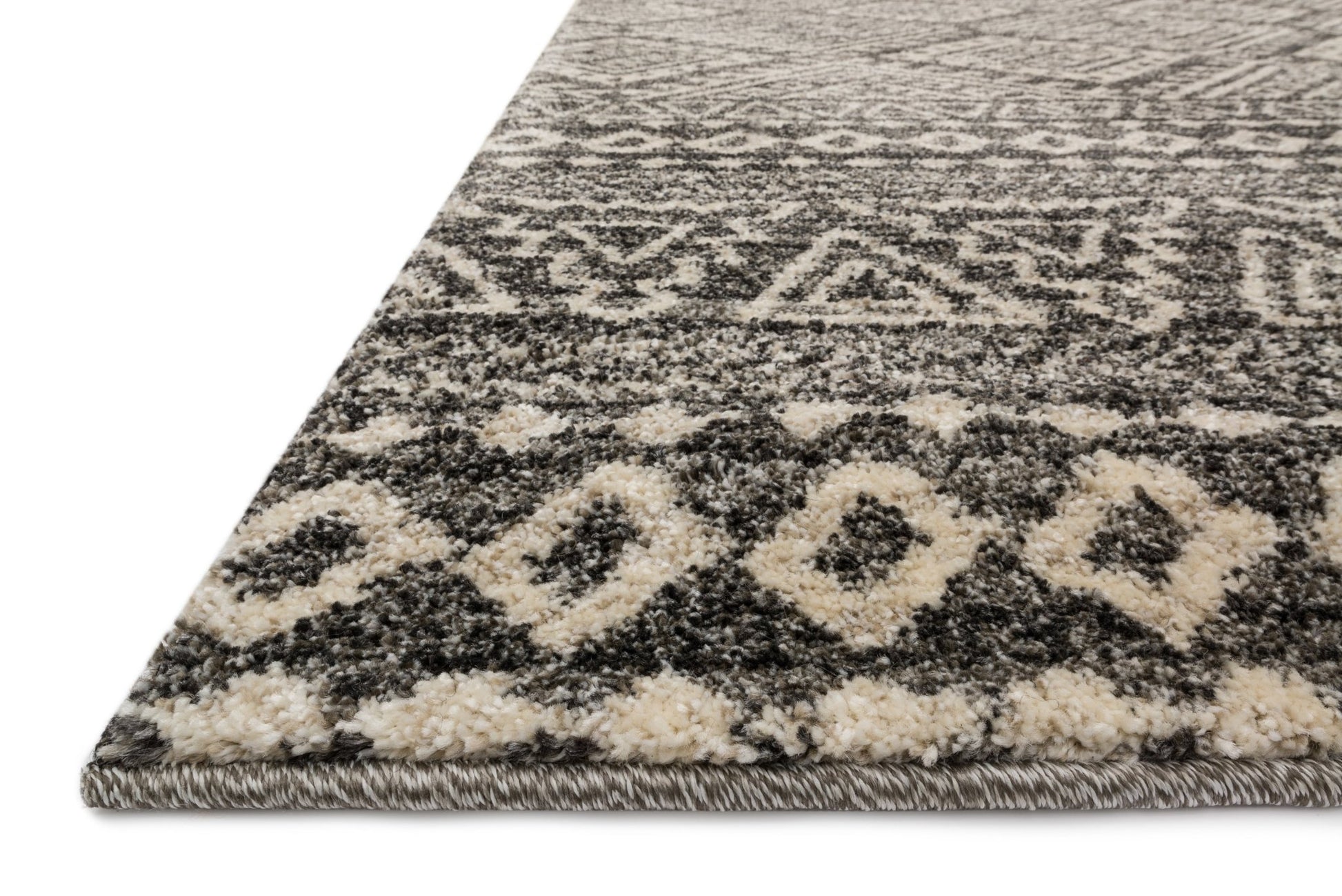 Loloi Emory EB - 08 Graphite Ivory Transitional Powre Loomed Rug - Rugs - Loloi - Atlanta Designer Rugs