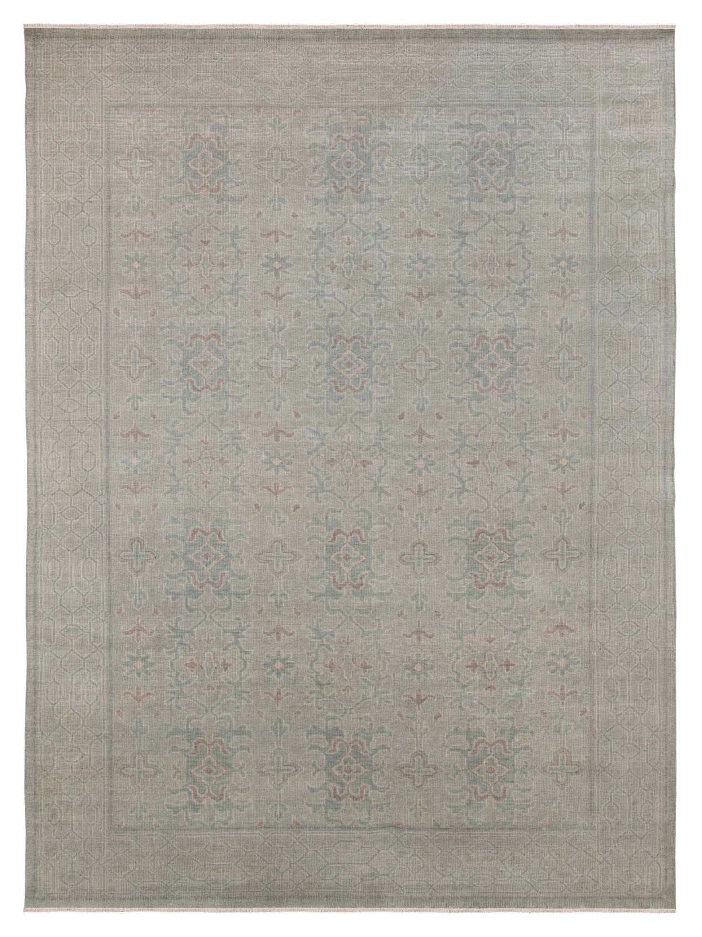 Limited EMRALD EM - 201 Light Blue Traditional Knotted Rug - Rugs - Limited - Atlanta Designer Rugs