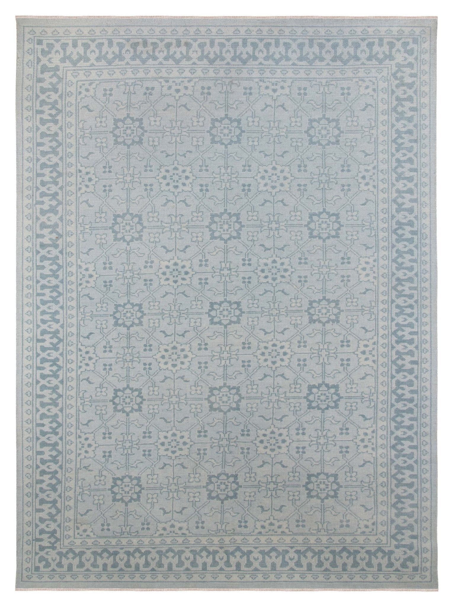 Limited EMRALD EM - 209 Sky Blue Traditional Knotted Rug - Rugs - Limited - Atlanta Designer Rugs