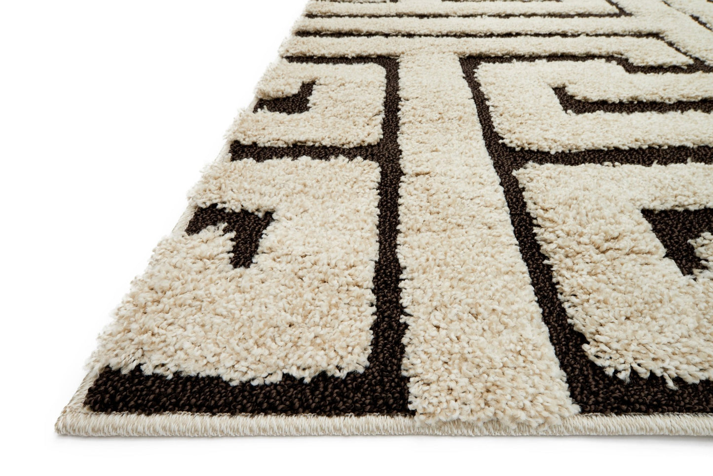 Loloi ENCHANT EN - 28 Ivory Dark Brown Transitional Power Loomed Rug - Rugs - Loloi - Atlanta Designer Rugs