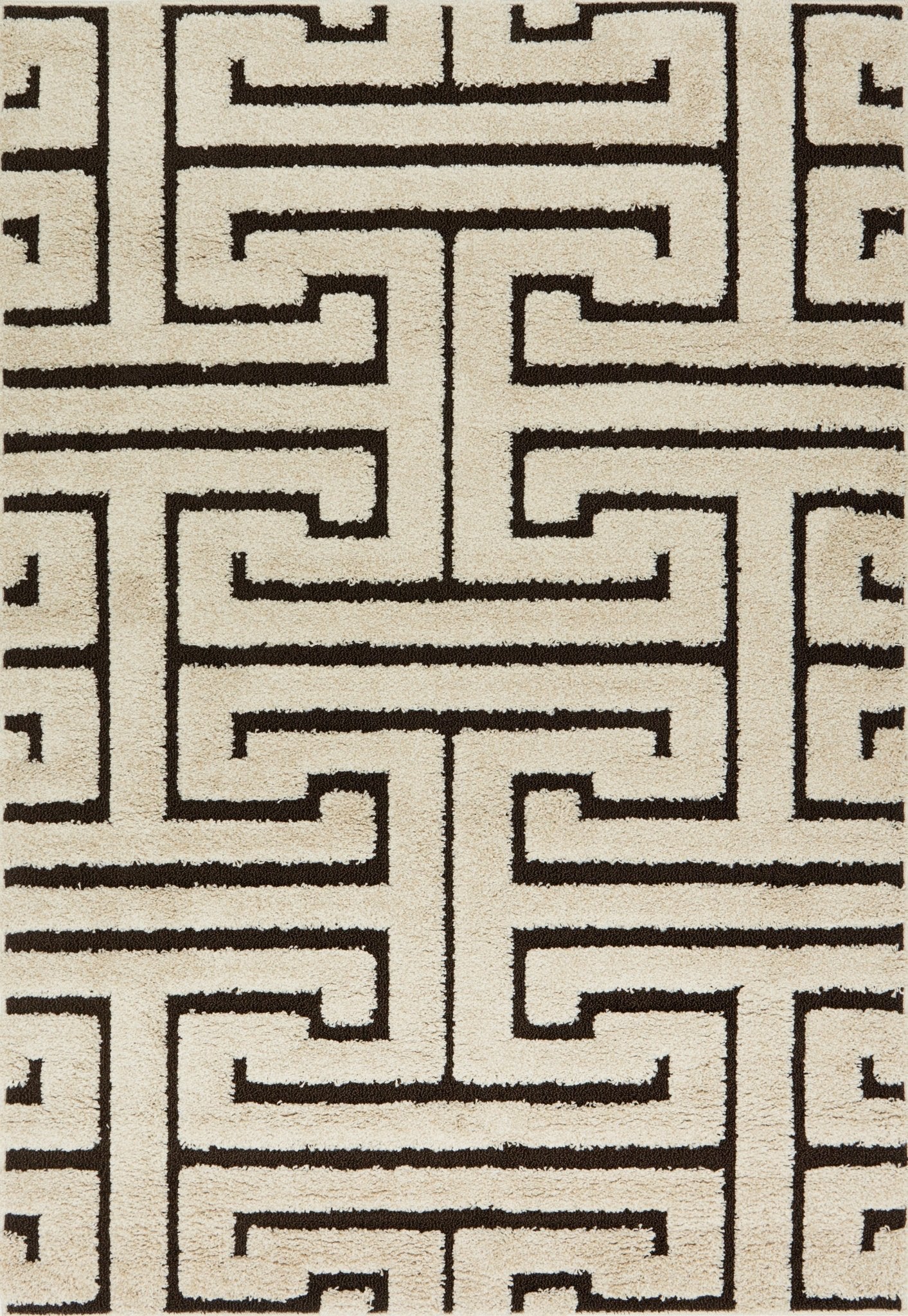 Loloi ENCHANT EN - 28 Ivory Dark Brown Transitional Power Loomed Rug - Rugs - Loloi - Atlanta Designer Rugs