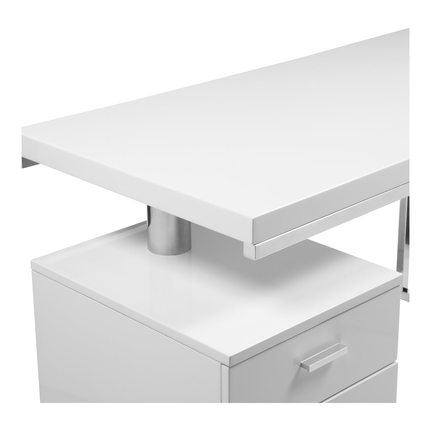 Moes Home Desks Martos White Modern Furniture