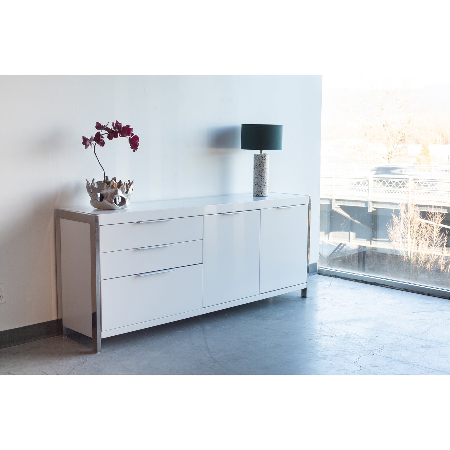 Moes Home Sideboards Neo White Modern Furniture