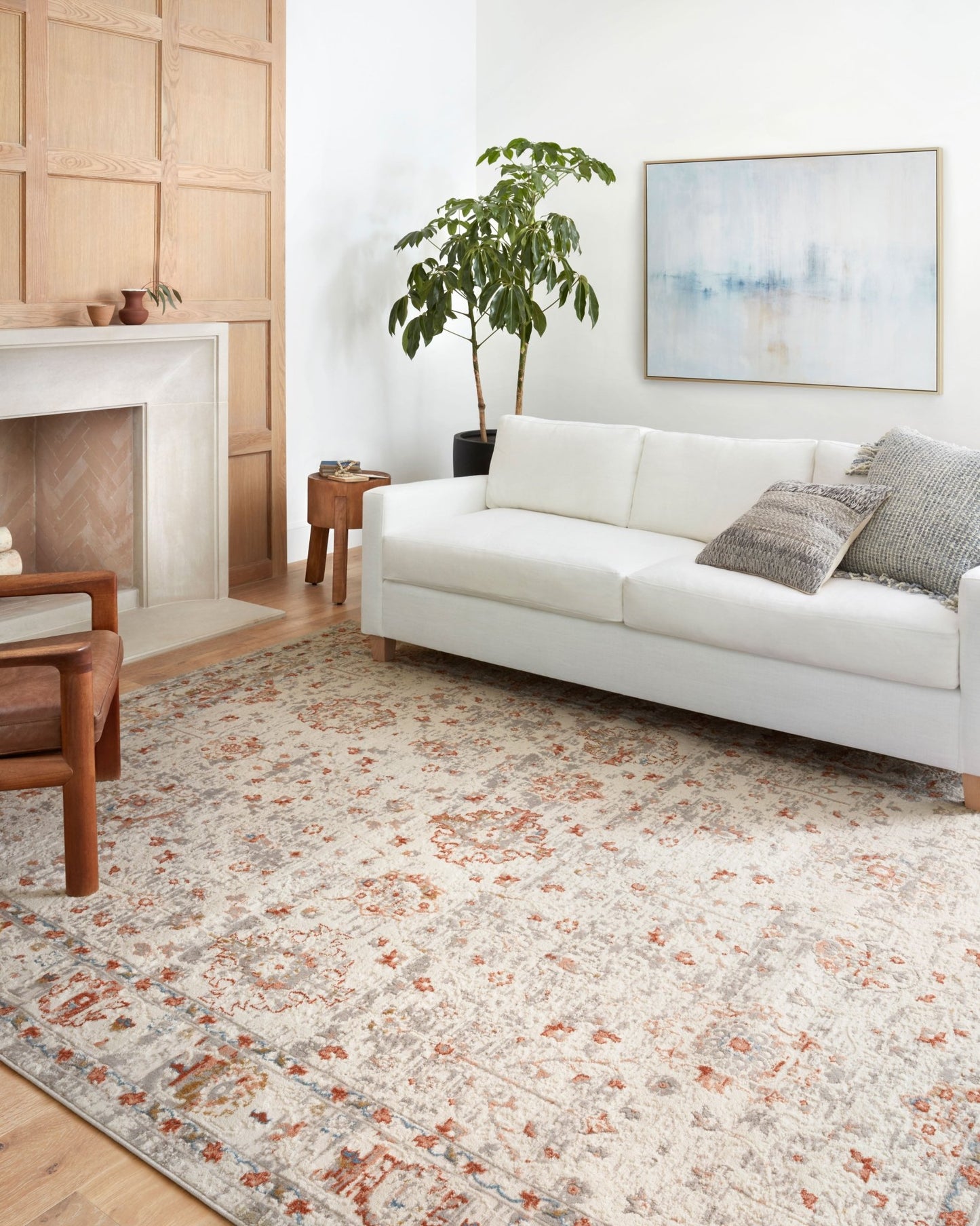 Loloi II Estelle EST - 01 Ivory Rust Transitional Power Loomed Rug - Rugs - Loloi II - Atlanta Designer Rugs