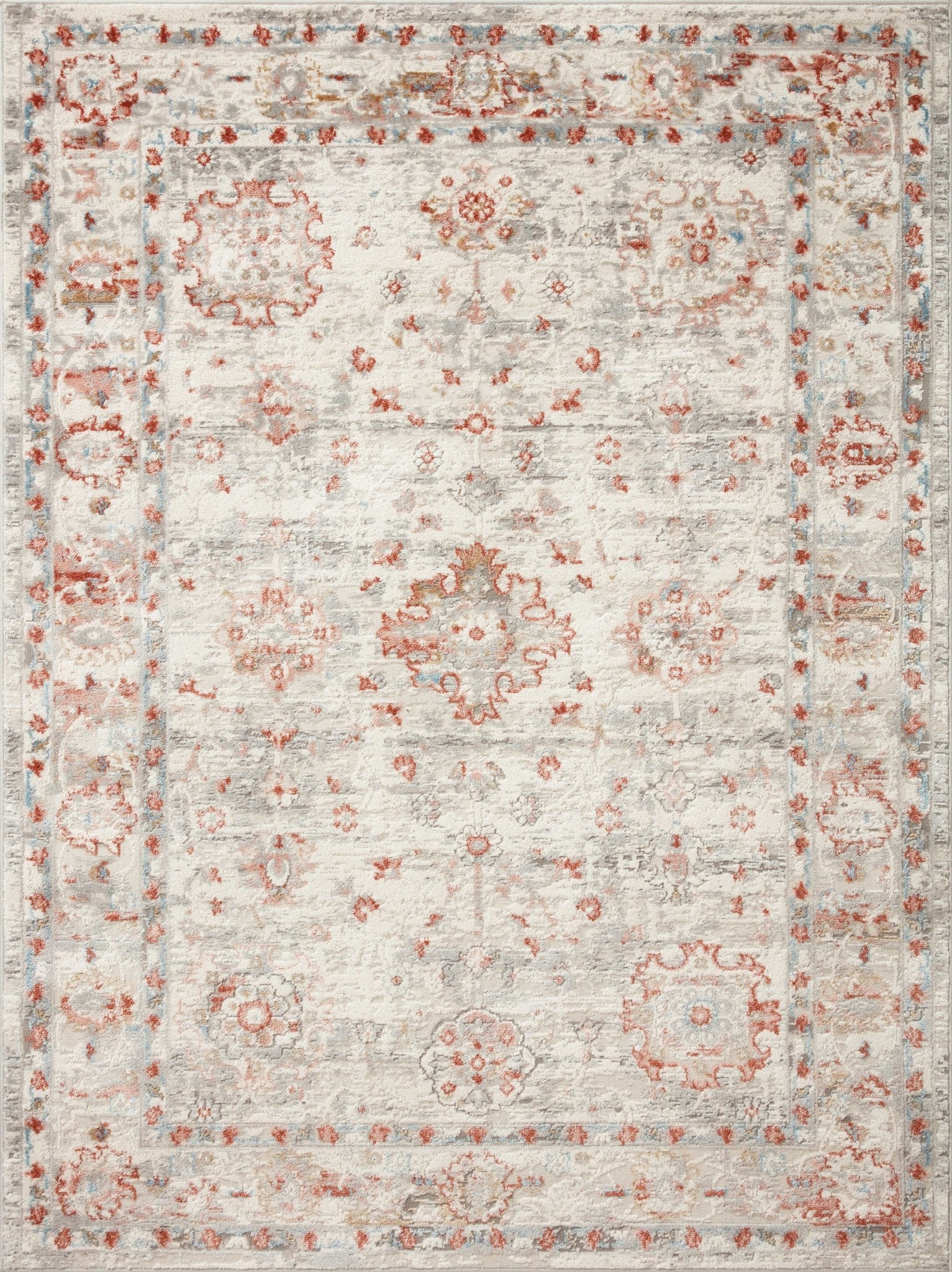 Loloi II Estelle EST - 01 Ivory Rust Transitional Power Loomed Rug - Rugs - Loloi II - Atlanta Designer Rugs