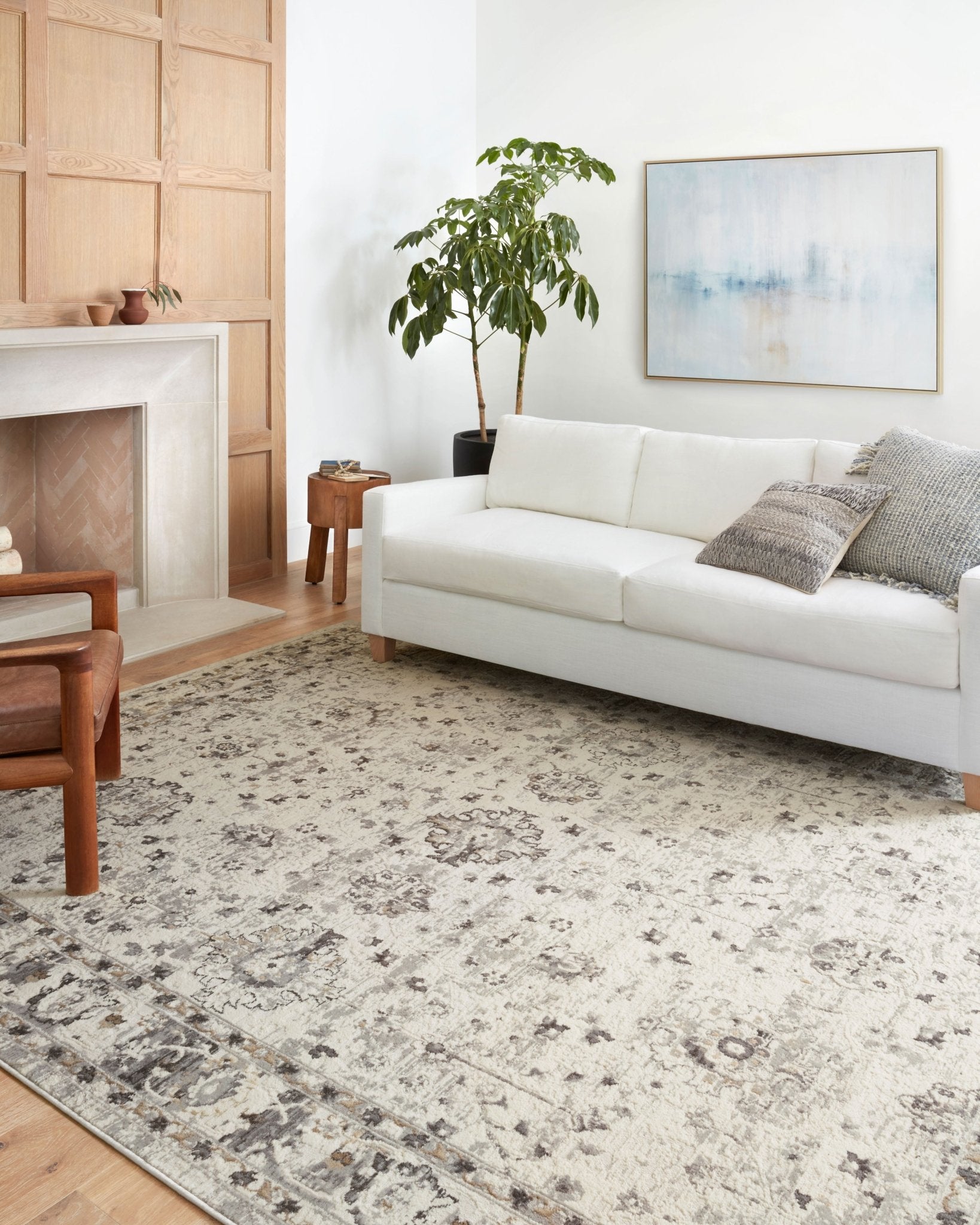 Loloi II Estelle EST - 01 Ivory Stone Transitional Power Loomed Rug - Rugs - Loloi II - Atlanta Designer Rugs