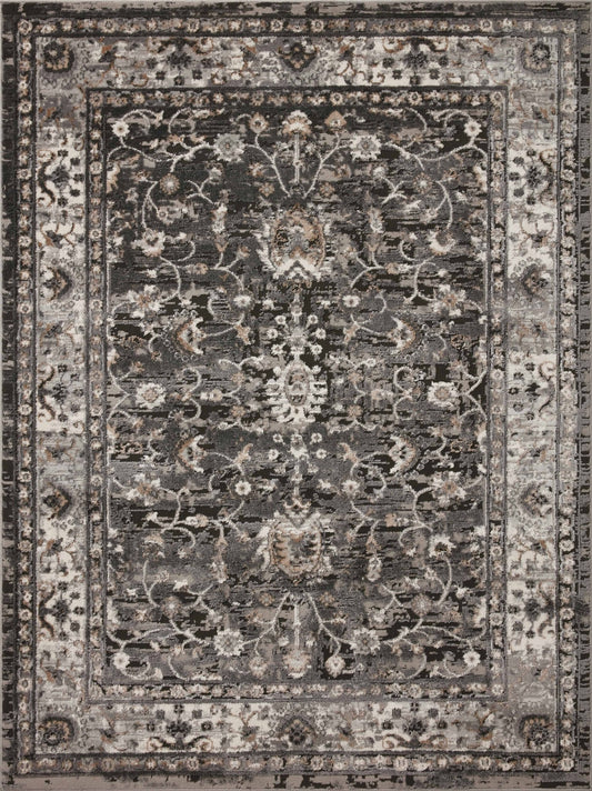 Loloi II Estelle EST - 02 Charcoal Grey Transitional Power Loomed Rug - Rugs - Loloi II - Atlanta Designer Rugs