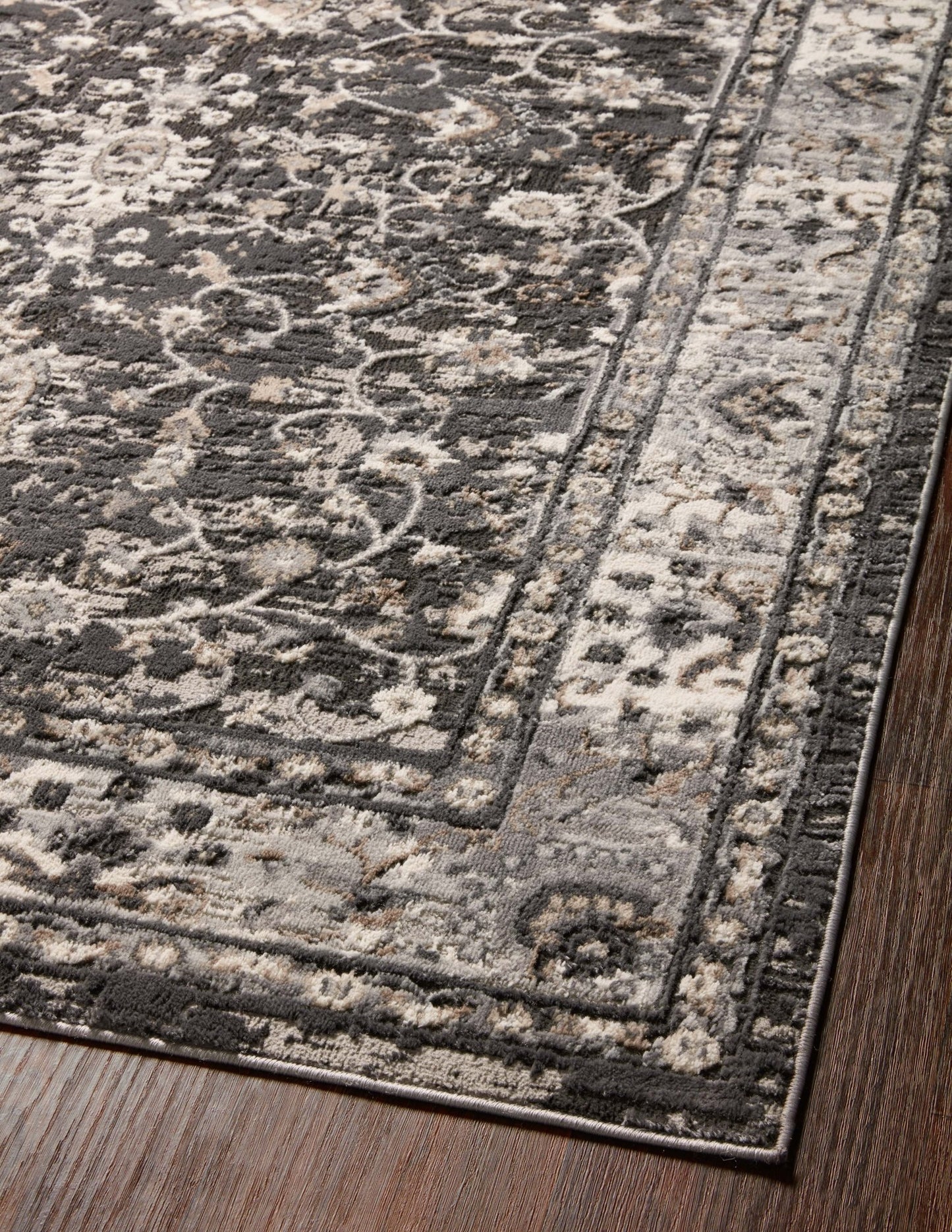 Loloi II Estelle EST - 02 Charcoal Grey Transitional Power Loomed Rug - Rugs - Loloi II - Atlanta Designer Rugs