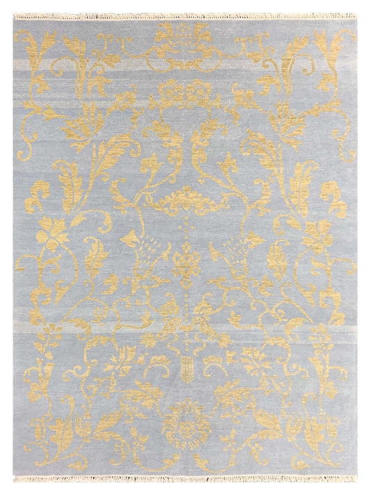 Artisan Emma Sky Gold Transitional Knotted Rug - Rugs - Artisan - Atlanta Designer Rugs