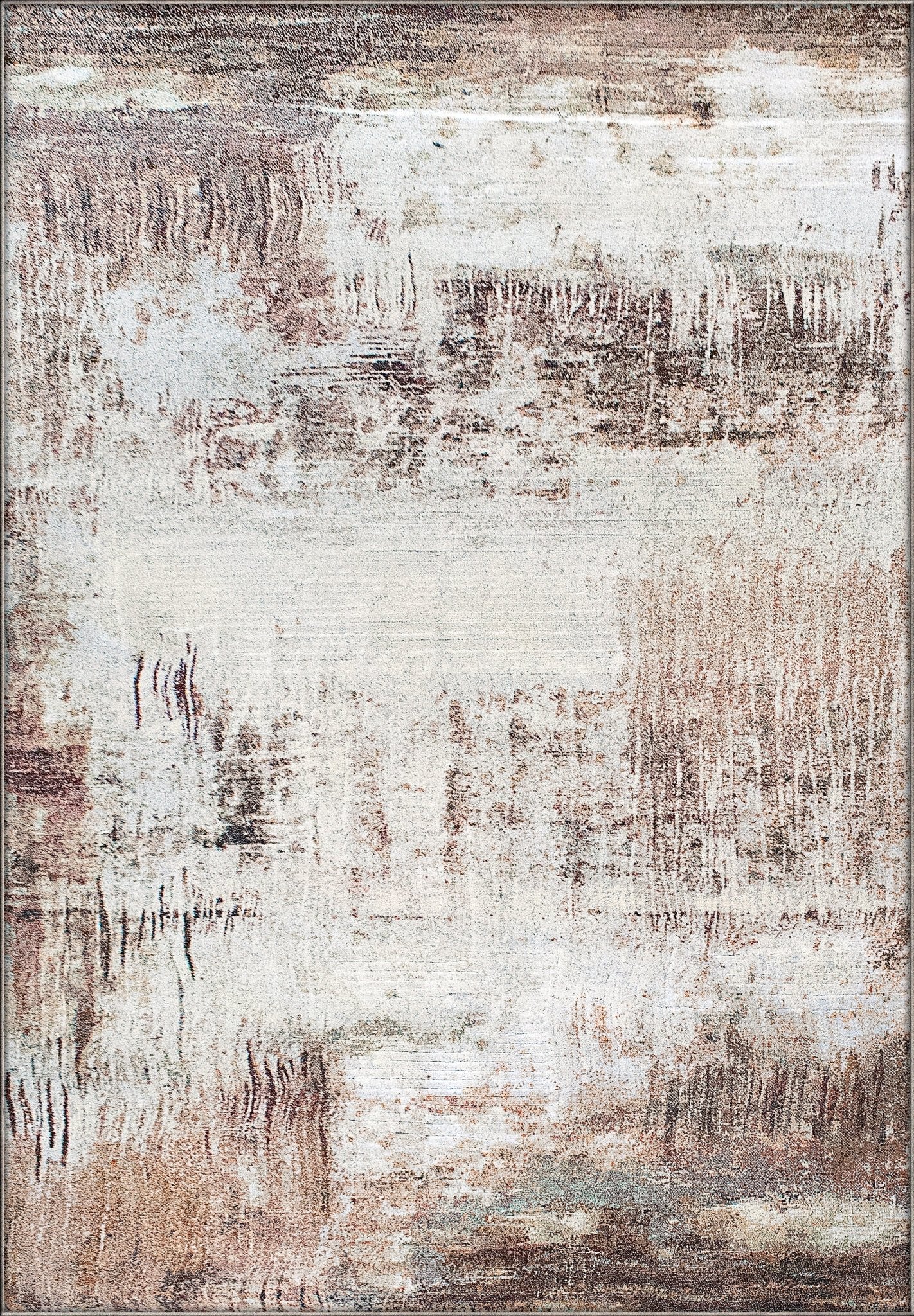 Dynamic Rugs Eclipse 63393 Beige Rust Contemporary Machine - Made Rug - Rugs - Dynamic Rugs - Atlanta Designer Rugs