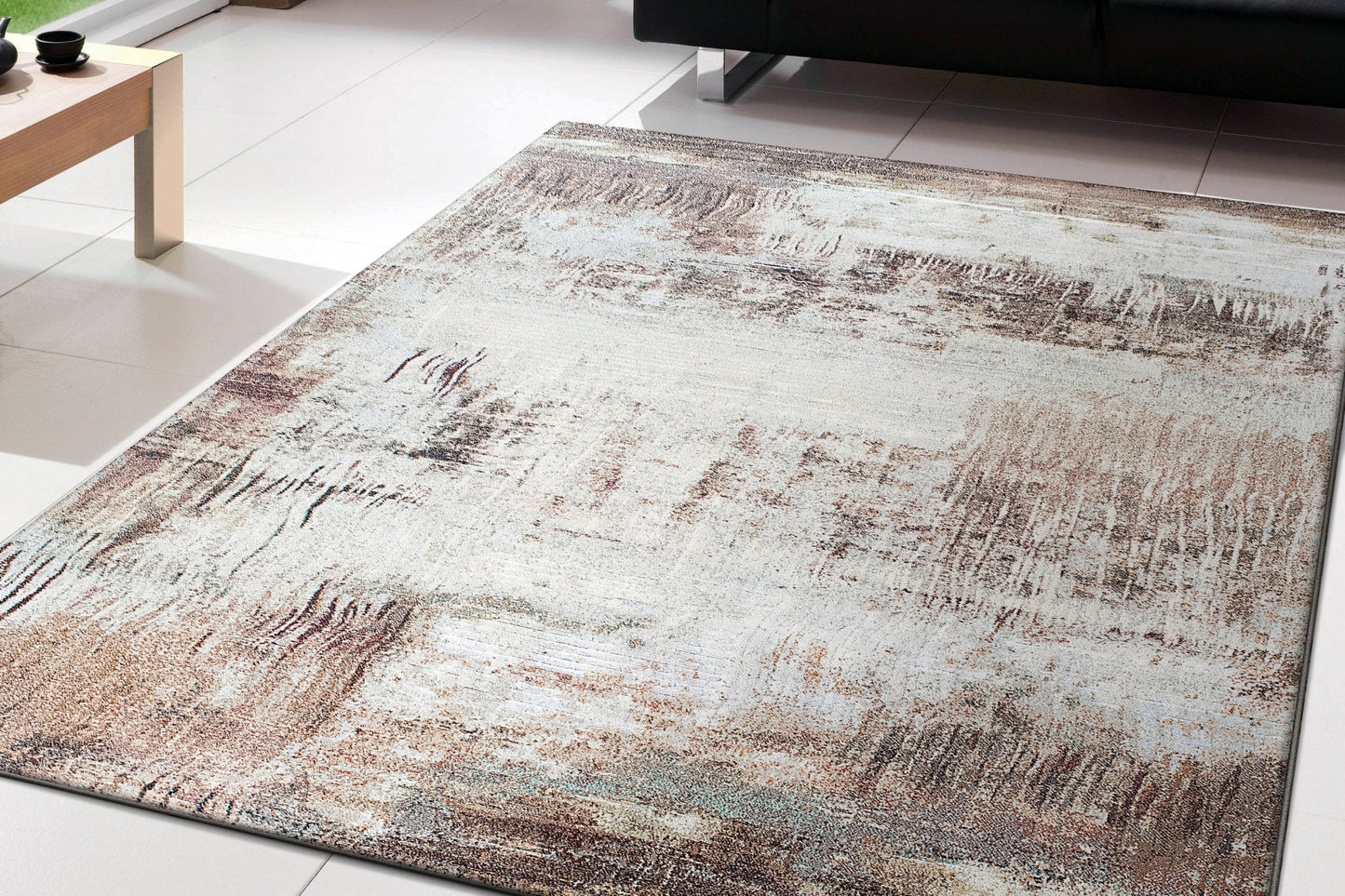 Dynamic Rugs Eclipse 63393 Beige Rust Contemporary Machine - Made Rug - Rugs - Dynamic Rugs - Atlanta Designer Rugs