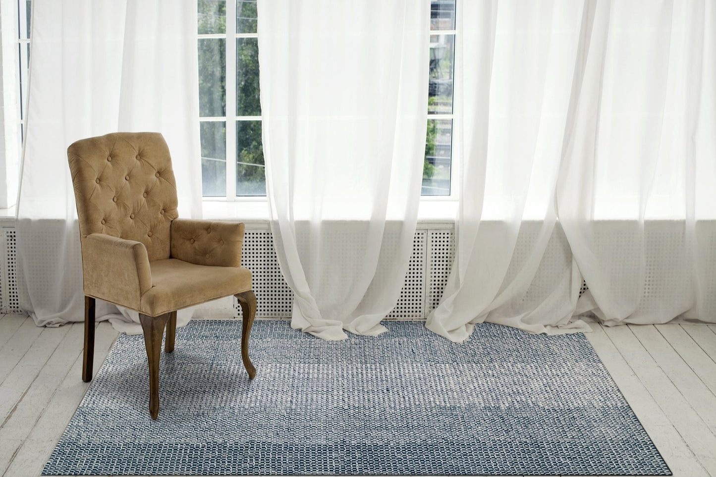 Dynamic Rugs Enchant 1500 Navy Grey Solid Handmade Rug - Rugs - Dynamic Rugs - Atlanta Designer Rugs