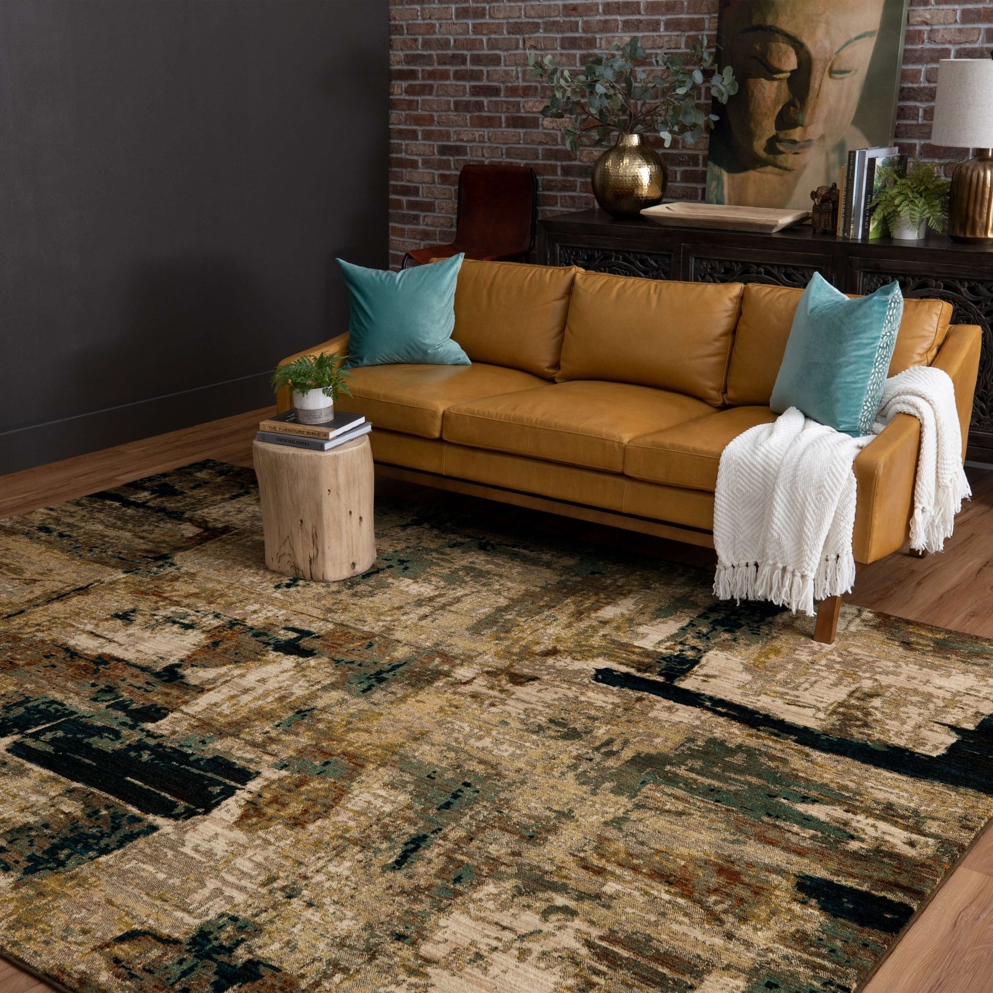 Karastan Elements 91201 Aquamarine Modern/Contemporary Machinemade Rug - Rugs - Karastan - Atlanta Designer Rugs