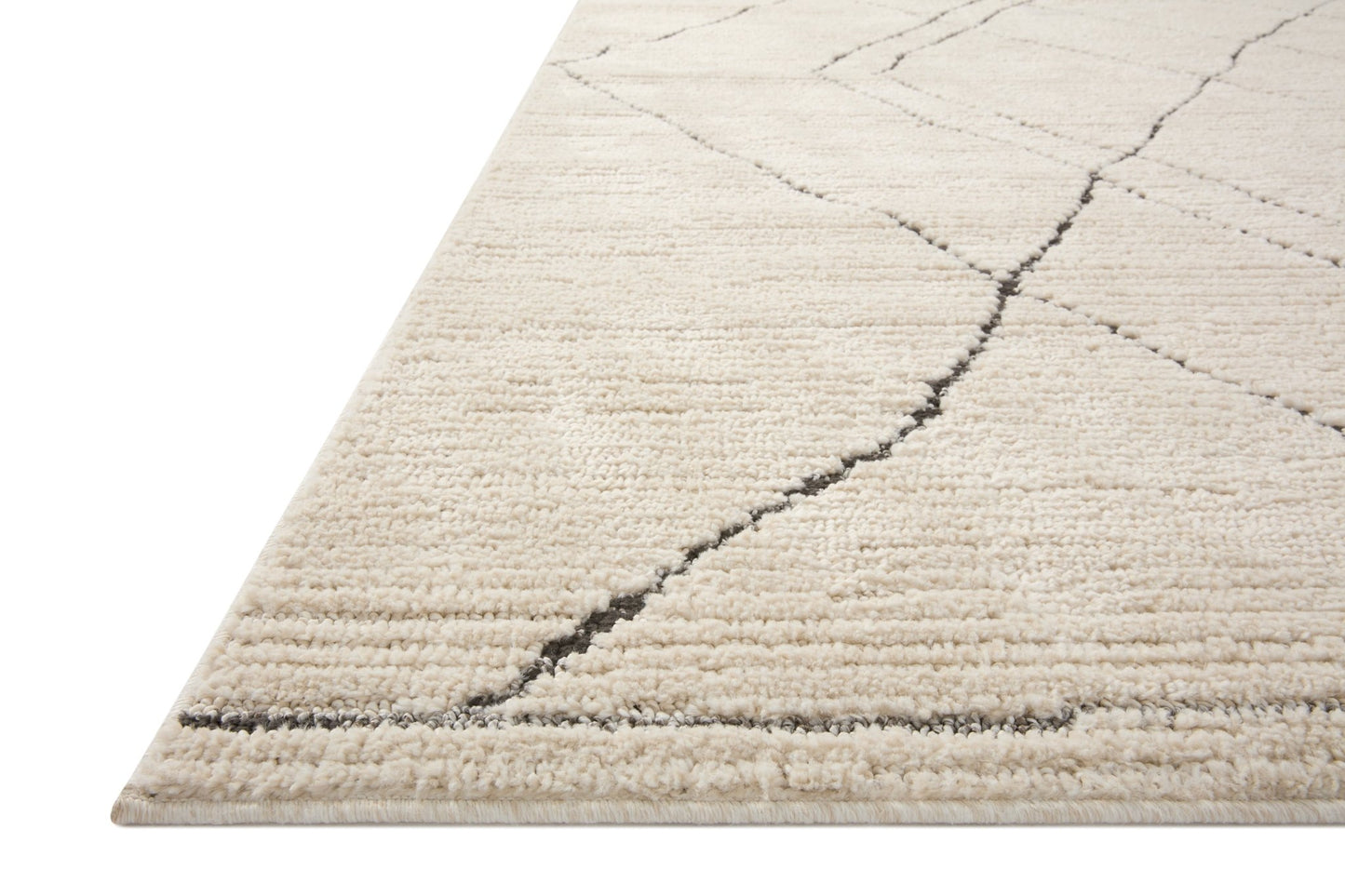 Loloi II Fabian FAB - 02 Ivory Charcoal Transitional Power Loomed Rug - Rugs - Loloi II - Atlanta Designer Rugs