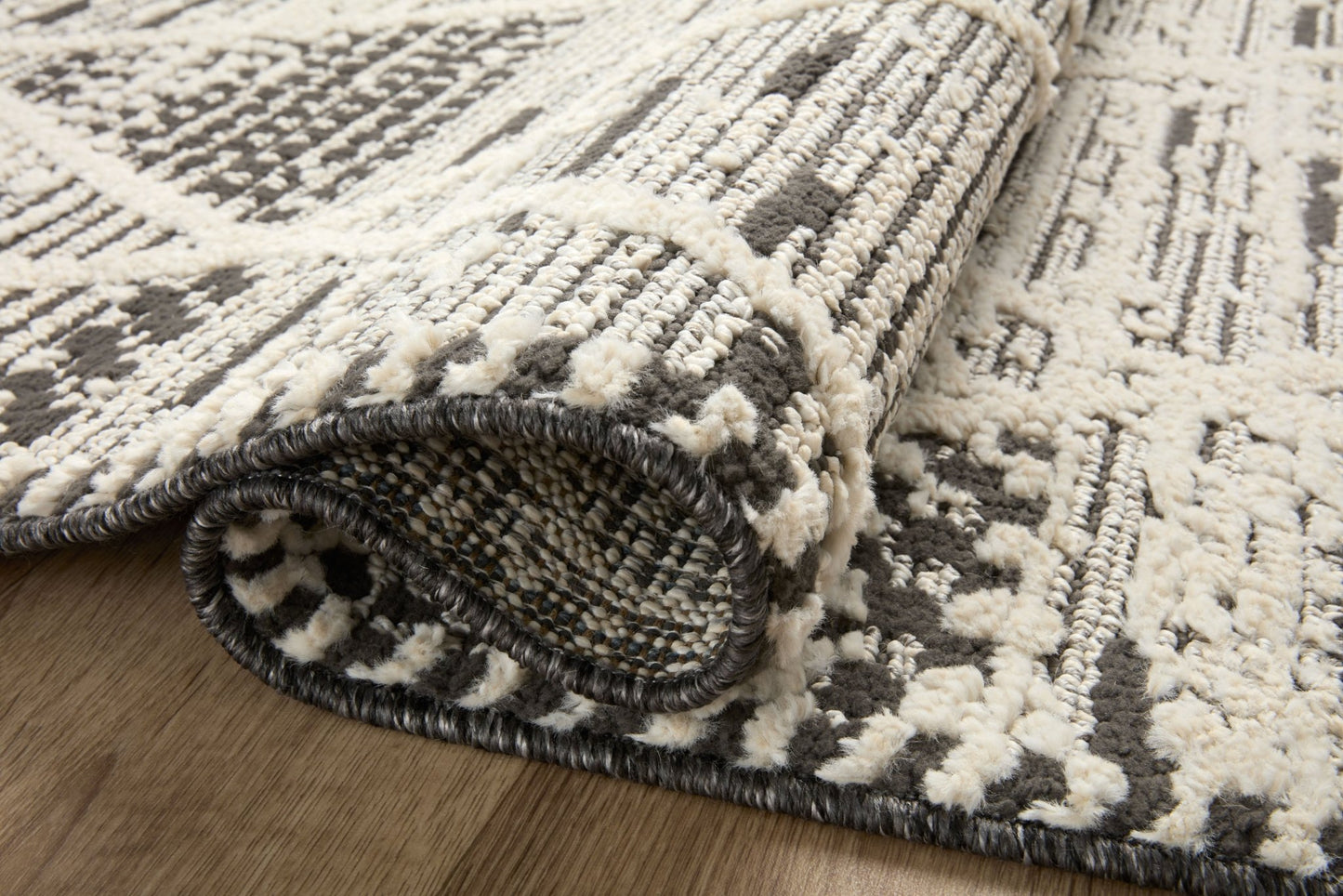 Loloi II Fabian FAB - 03 Charcoal Ivory Transitional Power Loomed Rug - Rugs - Loloi II - Atlanta Designer Rugs