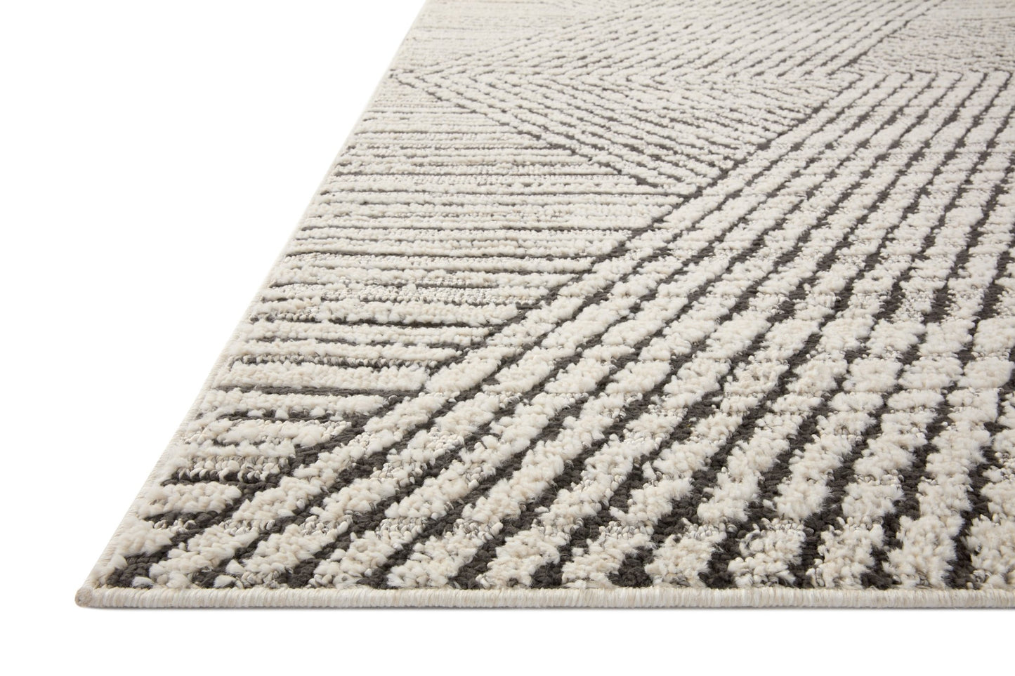 Loloi II Fabian FAB - 06 Charcoal Ivory Transitional Power Loomed Rug - Rugs - Loloi II - Atlanta Designer Rugs