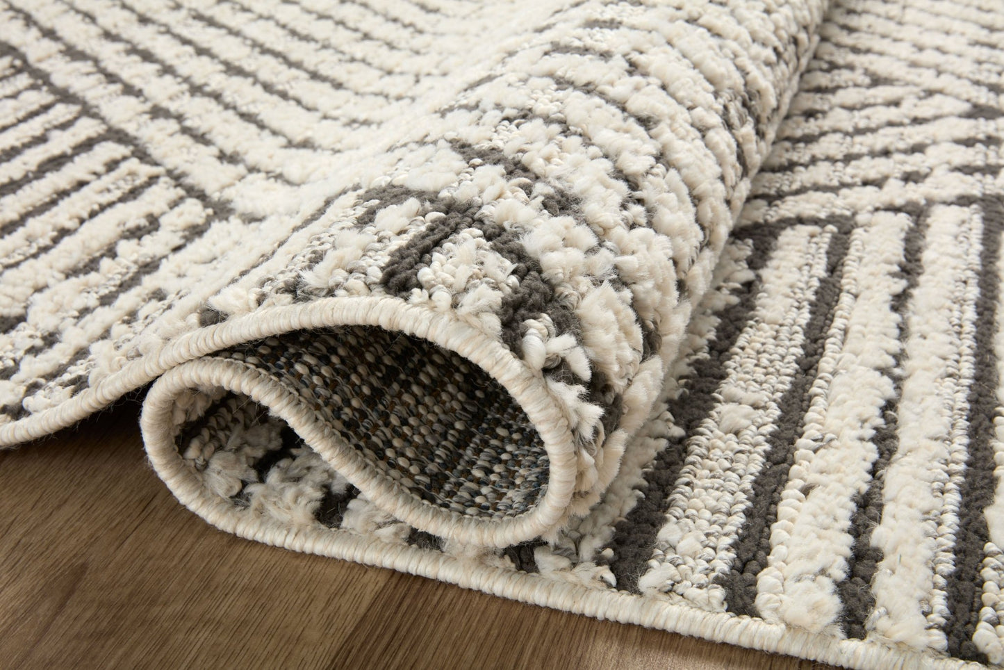 Loloi II Fabian FAB - 06 Charcoal Ivory Transitional Power Loomed Rug - Rugs - Loloi II - Atlanta Designer Rugs