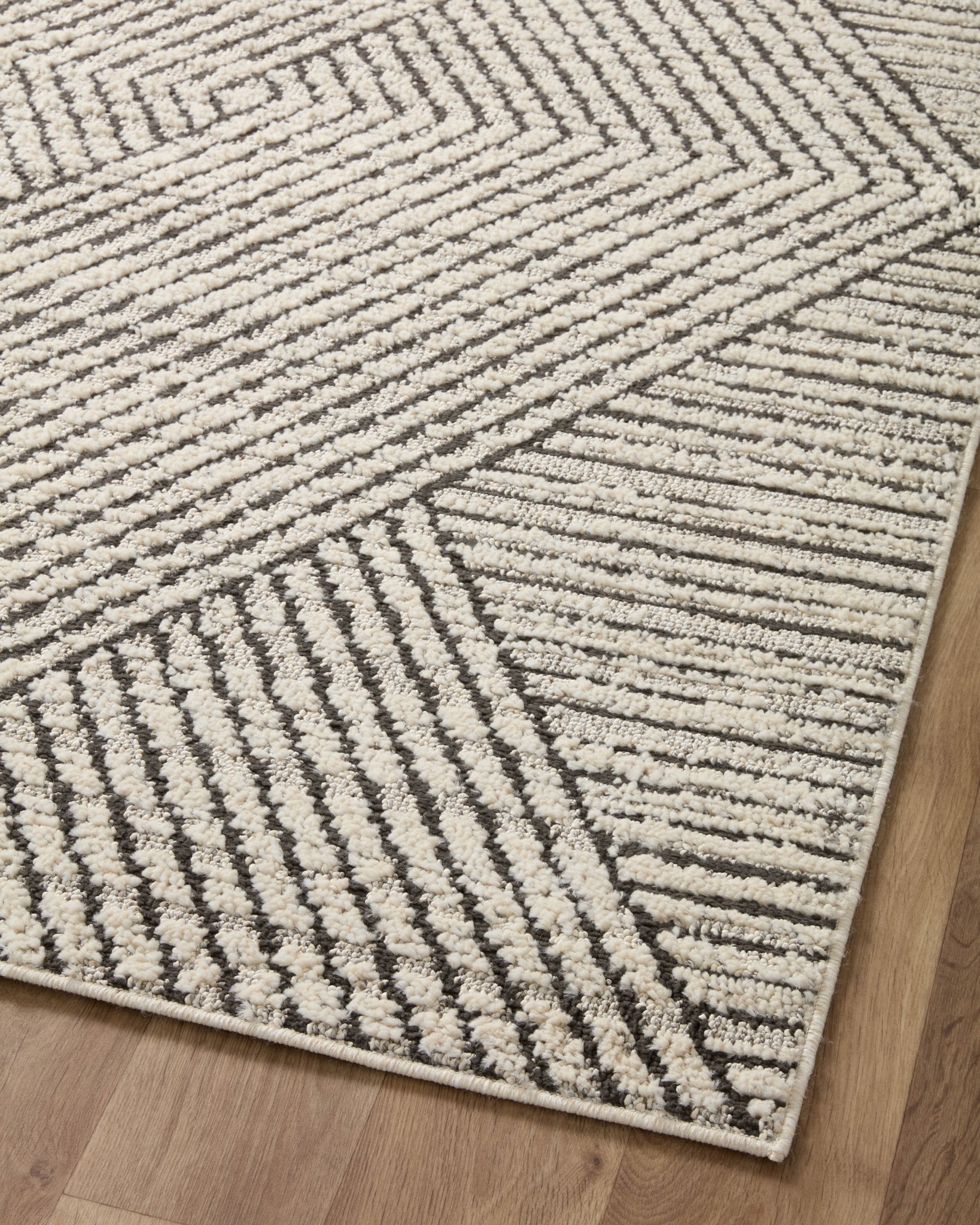 Loloi II Fabian FAB - 06 Charcoal Ivory Transitional Power Loomed Rug - Rugs - Loloi II - Atlanta Designer Rugs