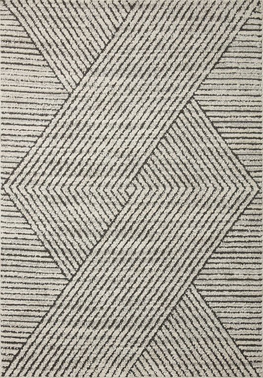 Loloi II Fabian FAB - 06 Charcoal Ivory Transitional Power Loomed Rug - Rugs - Loloi II - Atlanta Designer Rugs