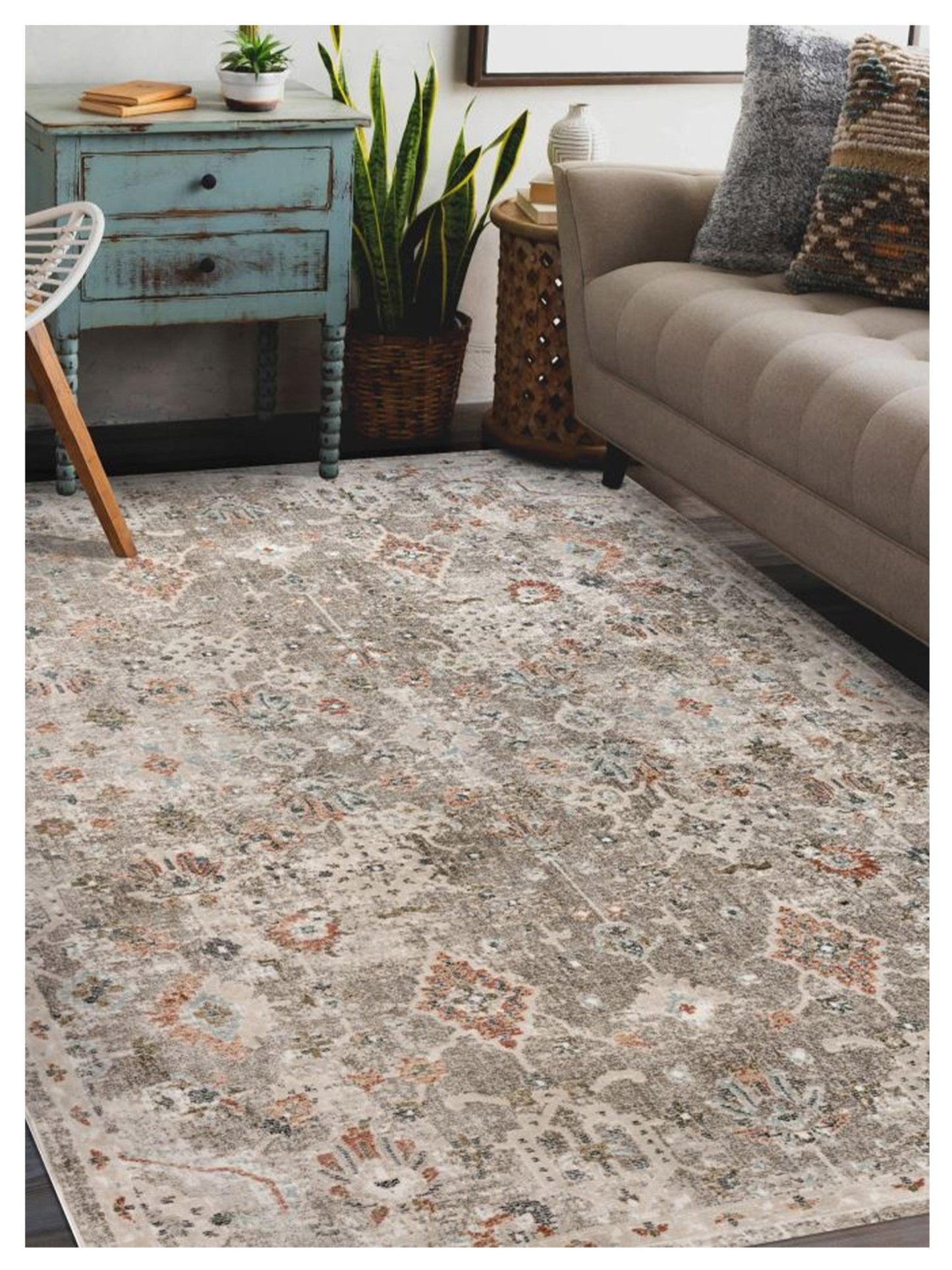 Limited Portia PE - 158 Grey Transitional Machinemade Rug - Rugs - Limited - Atlanta Designer Rugs