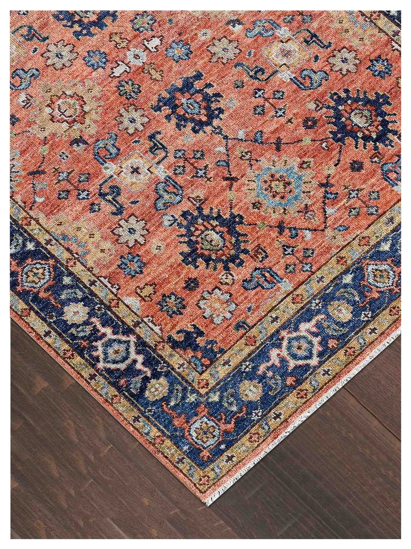 Artisan Felicity  Rust Navy Transitional Knotted Rug