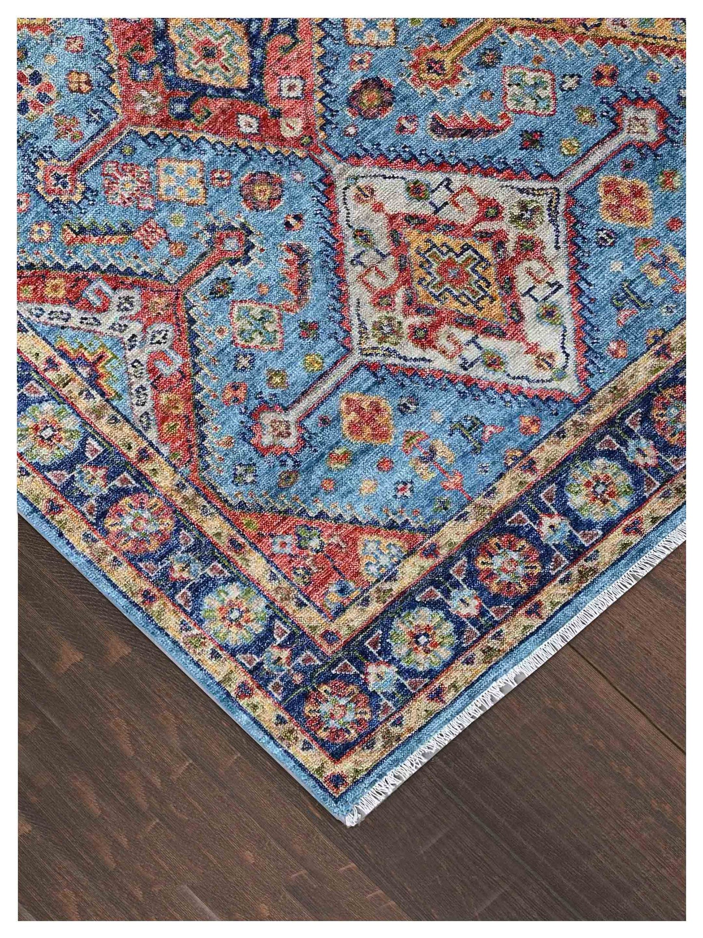 Artisan Felicity  Md.Blue Navy Blue Transitional Knotted Rug