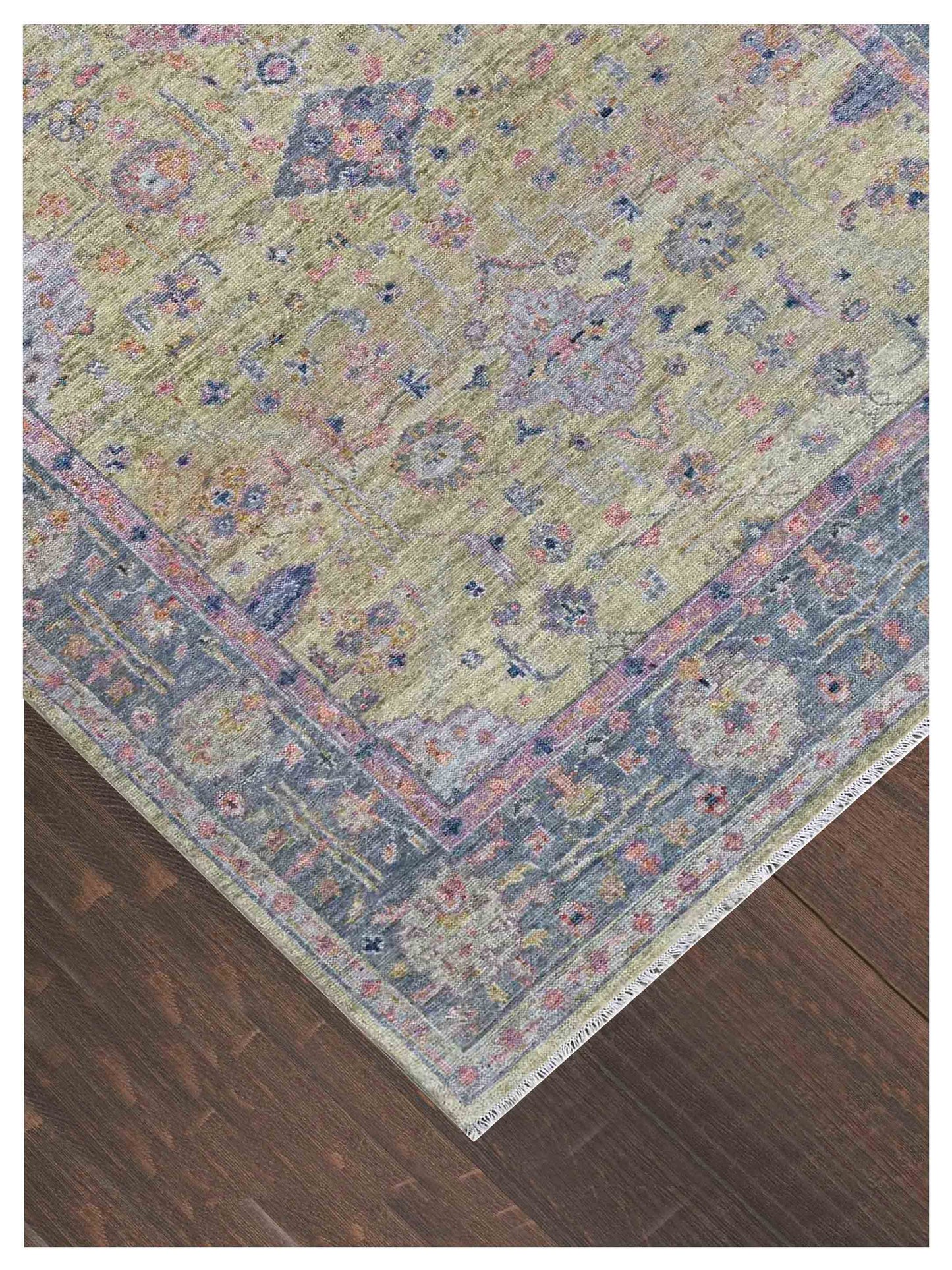 Artisan Felicity  Gold Silver Transitional Knotted Rug