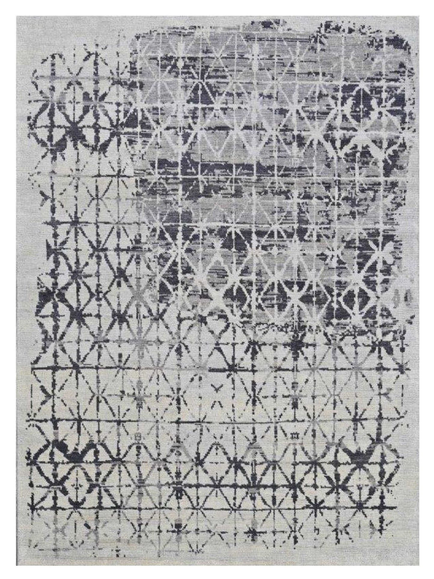 Artisan Felicity White Grey Transitional Knotted Rug - Rugs - Artisan - Atlanta Designer Rugs