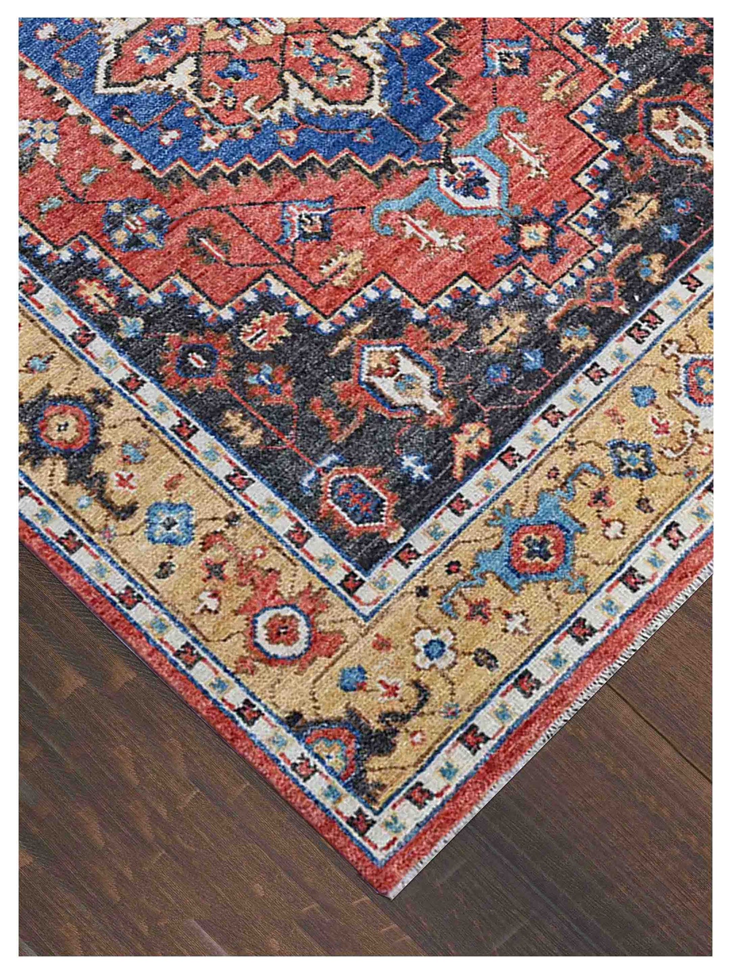 Artisan Felicity  Rust Ocaur Yellow Traditional Knotted Rug