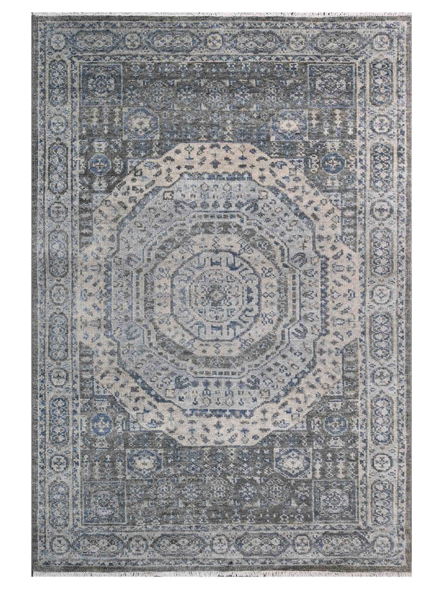 Artisan Felicity Lt.Blue Ivory Transitional Knotted Rug - Rugs - Artisan - Atlanta Designer Rugs