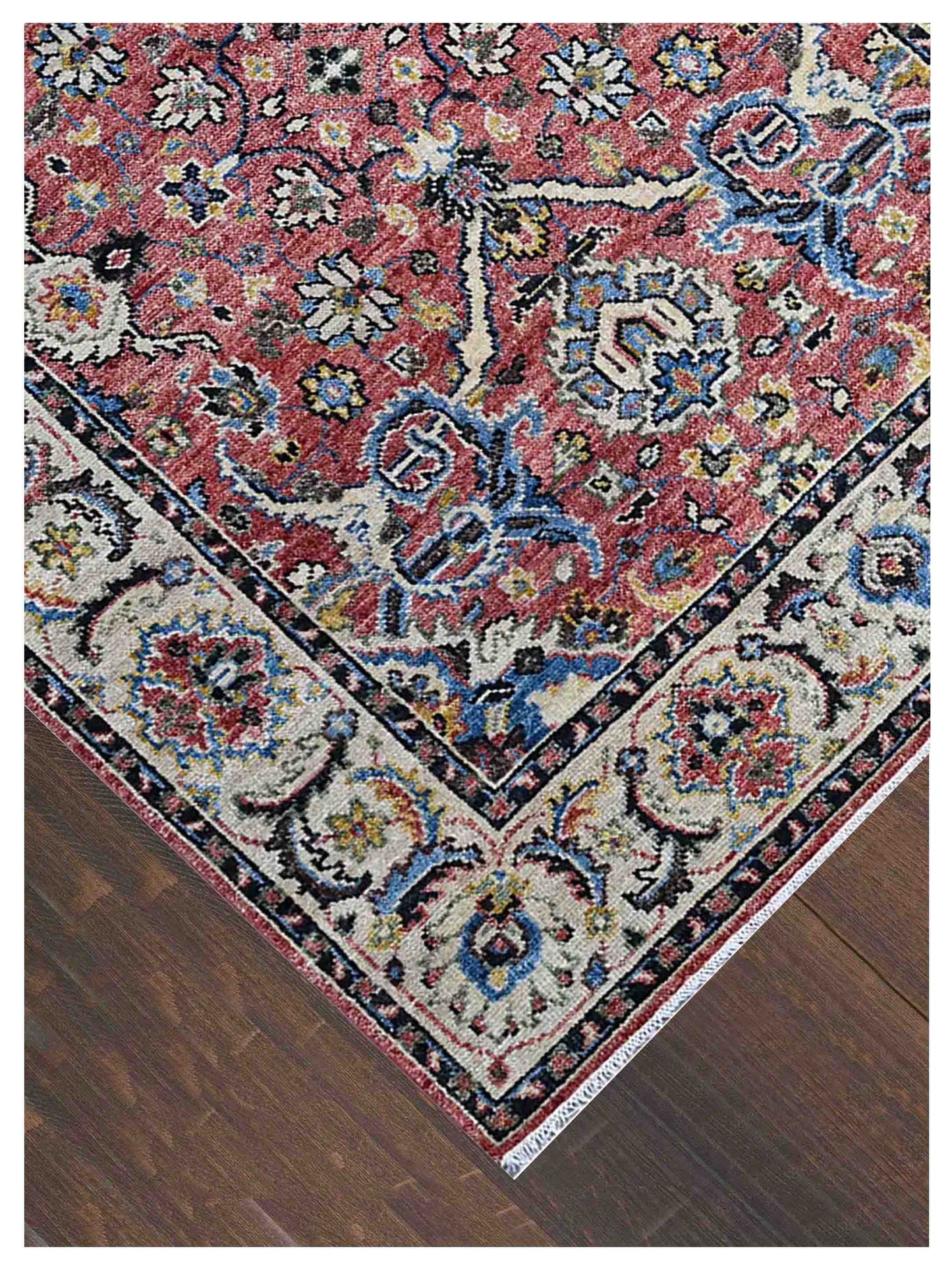 Artisan Felicity  Red Beige Traditional Knotted Rug