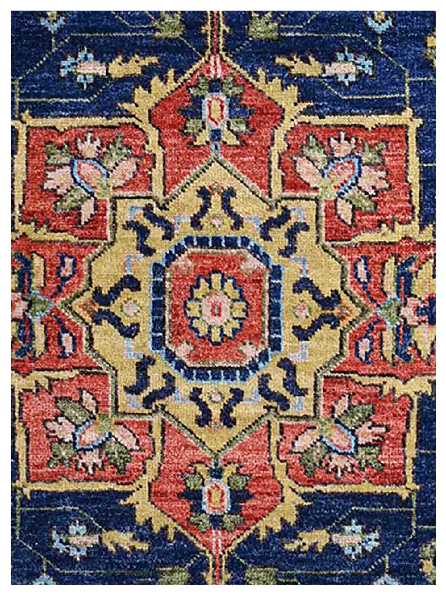 Artisan Felicity  Navy Rust Traditional Knotted Rug