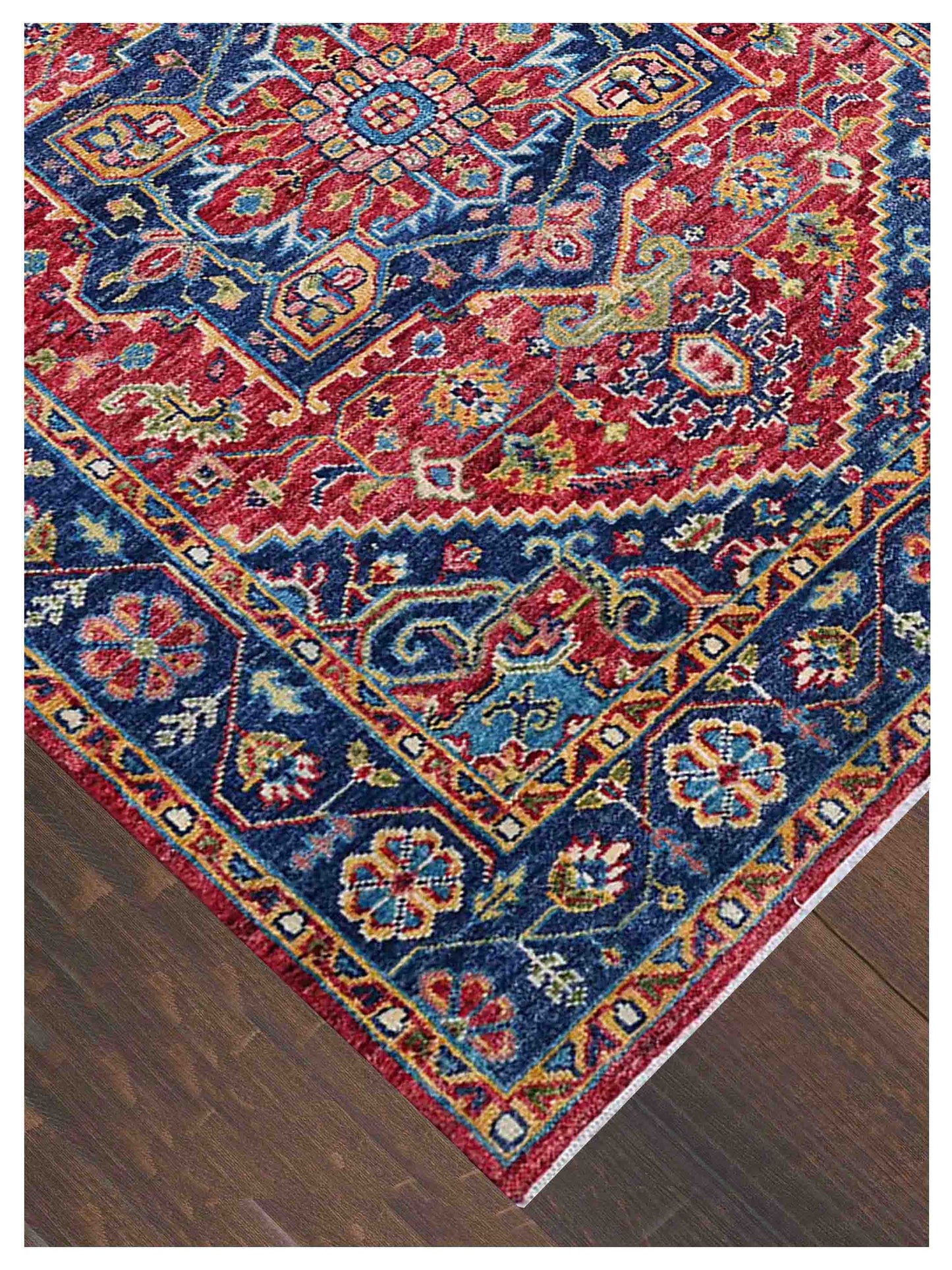 Artisan Felicity  Red Navy Traditional Knotted Rug