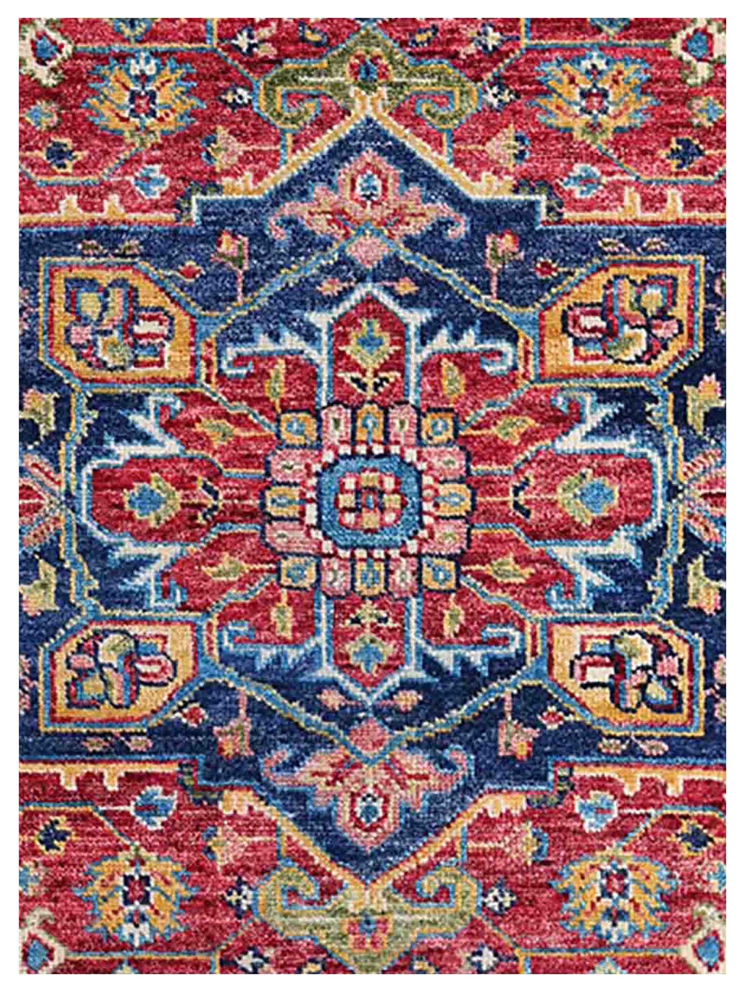 Artisan Felicity  Red Navy Traditional Knotted Rug