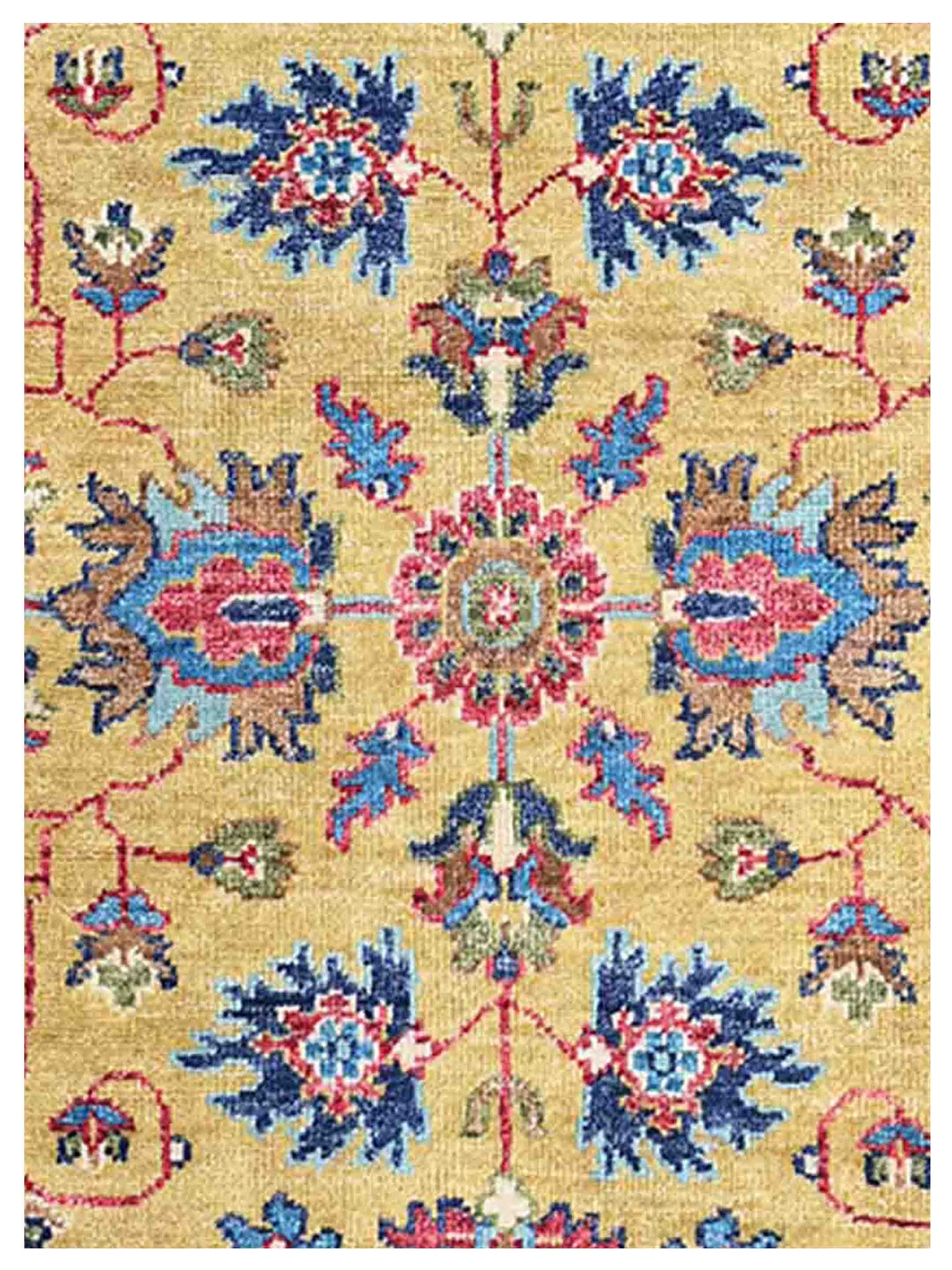 Artisan Felicity  Gold Navy Traditional Knotted Rug