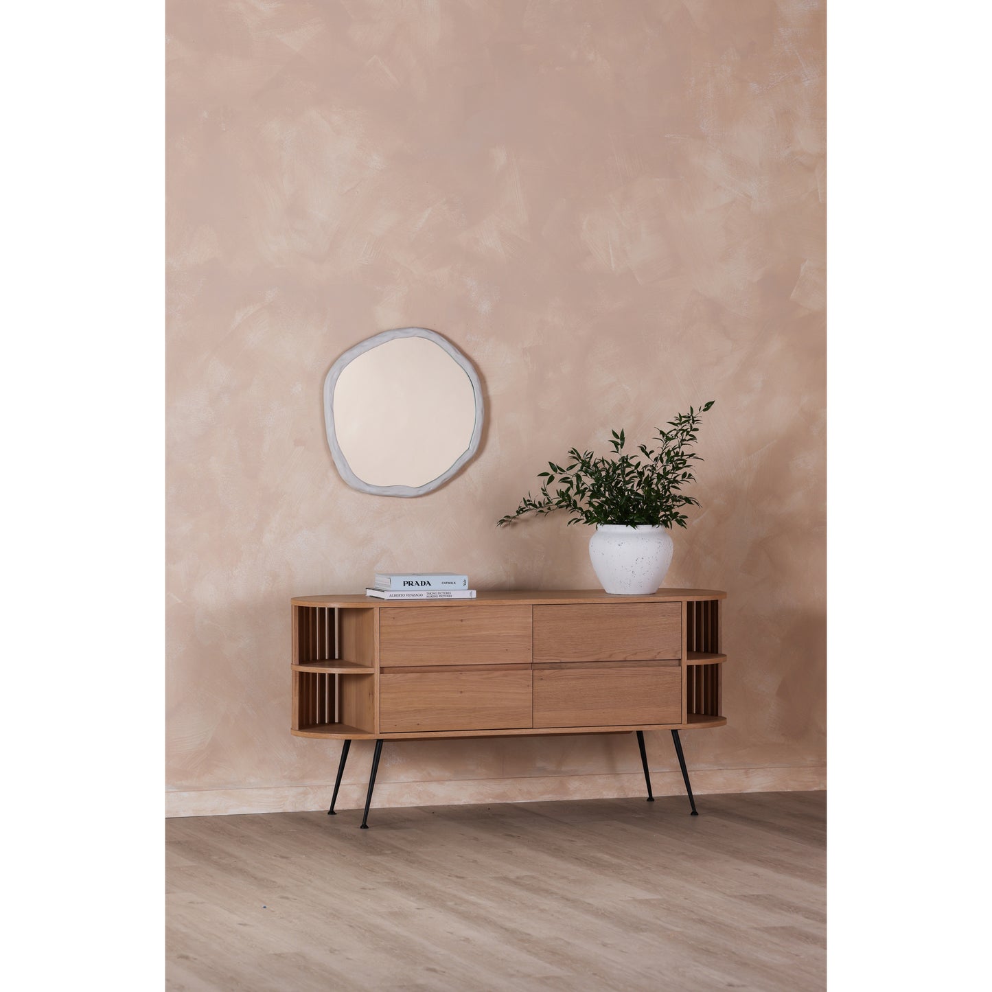 Moes Home Mirrors Foundry White  Furniture