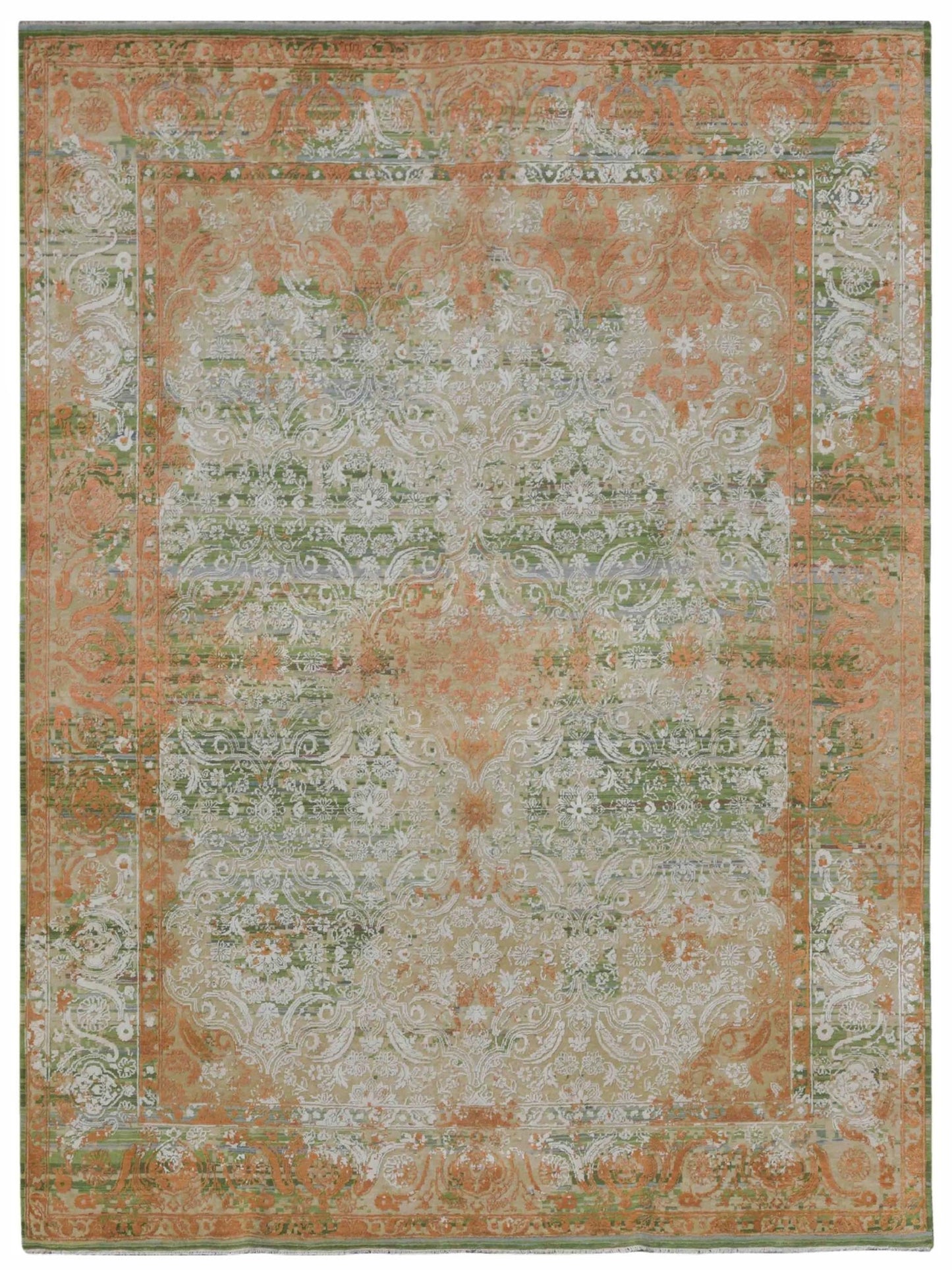 Limited Avoca AVC - 402 Fiery Orange Transitional Knotted Rug - Rugs - Limited - Atlanta Designer Rugs